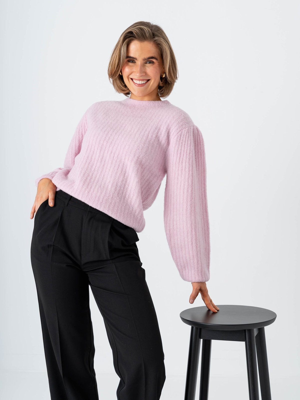 Comprimé Sleeve Sweater Soft Pink