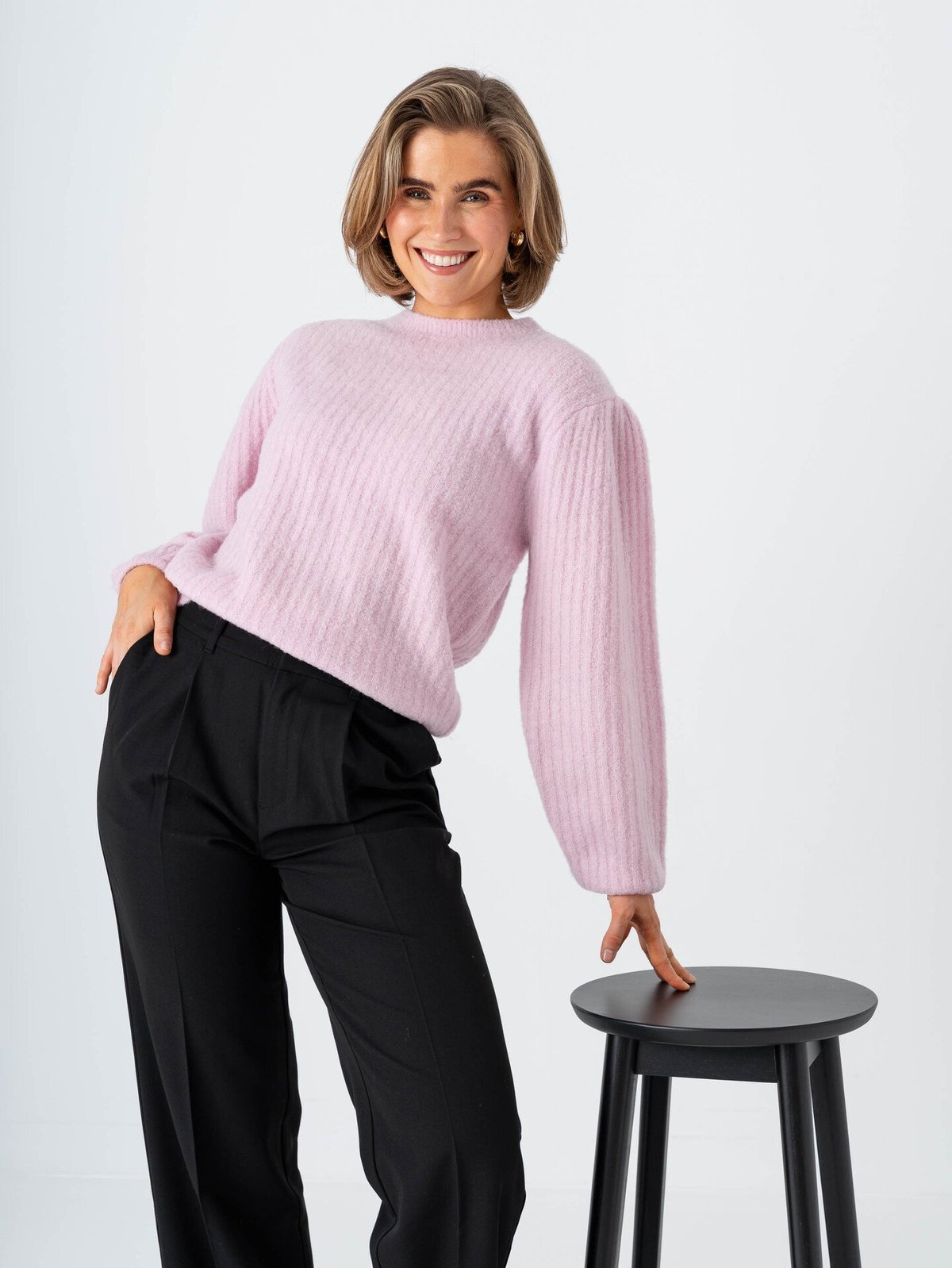Comprimé Sleeve Sweater Soft Pink