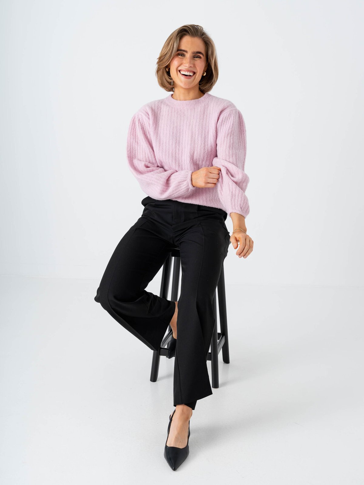 Comprimé Sleeve Sweater Soft Pink