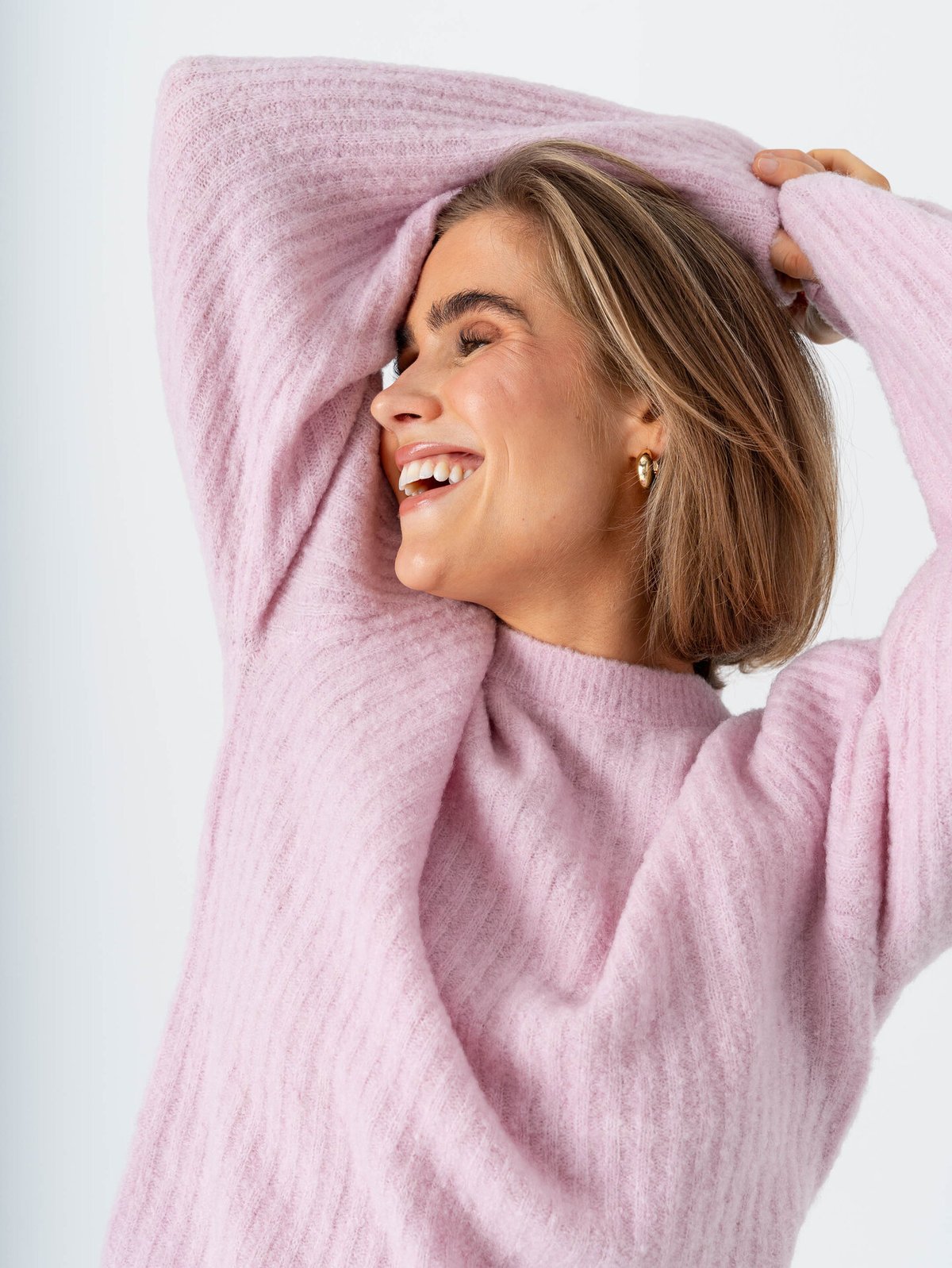 Comprimé Sleeve Sweater Soft Pink