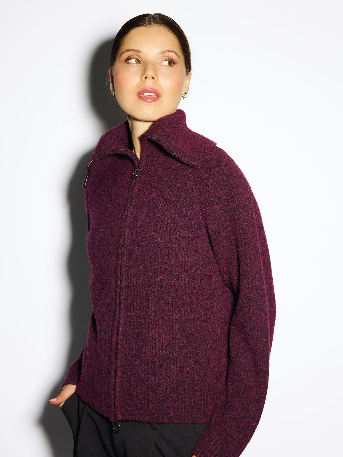 Comprimé Boucle Sweater Burgunder