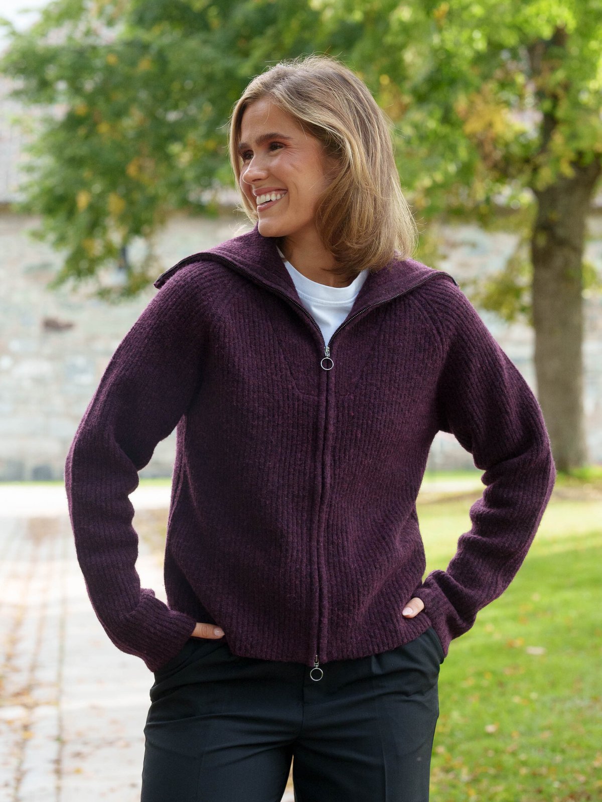 Comprimé Boucle Sweater Burgunder
