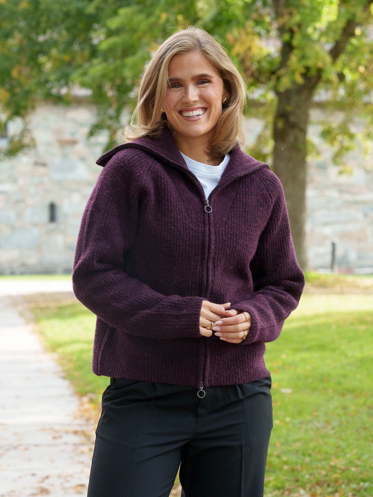 Comprimé Boucle Sweater Burgunder