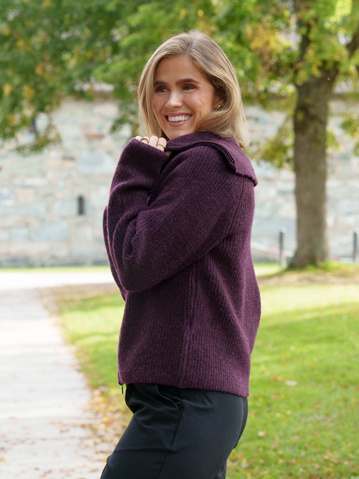 Comprimé Boucle Sweater Burgunder