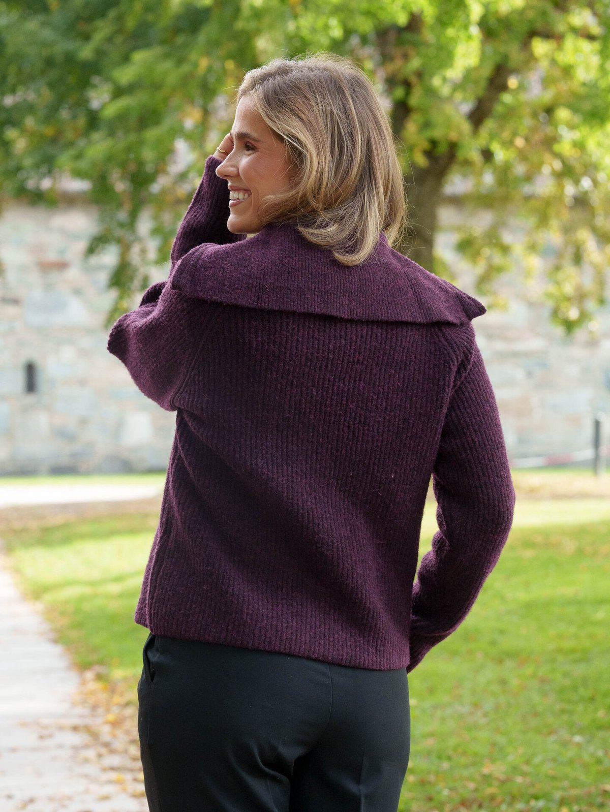 Comprimé Boucle Sweater Burgunder