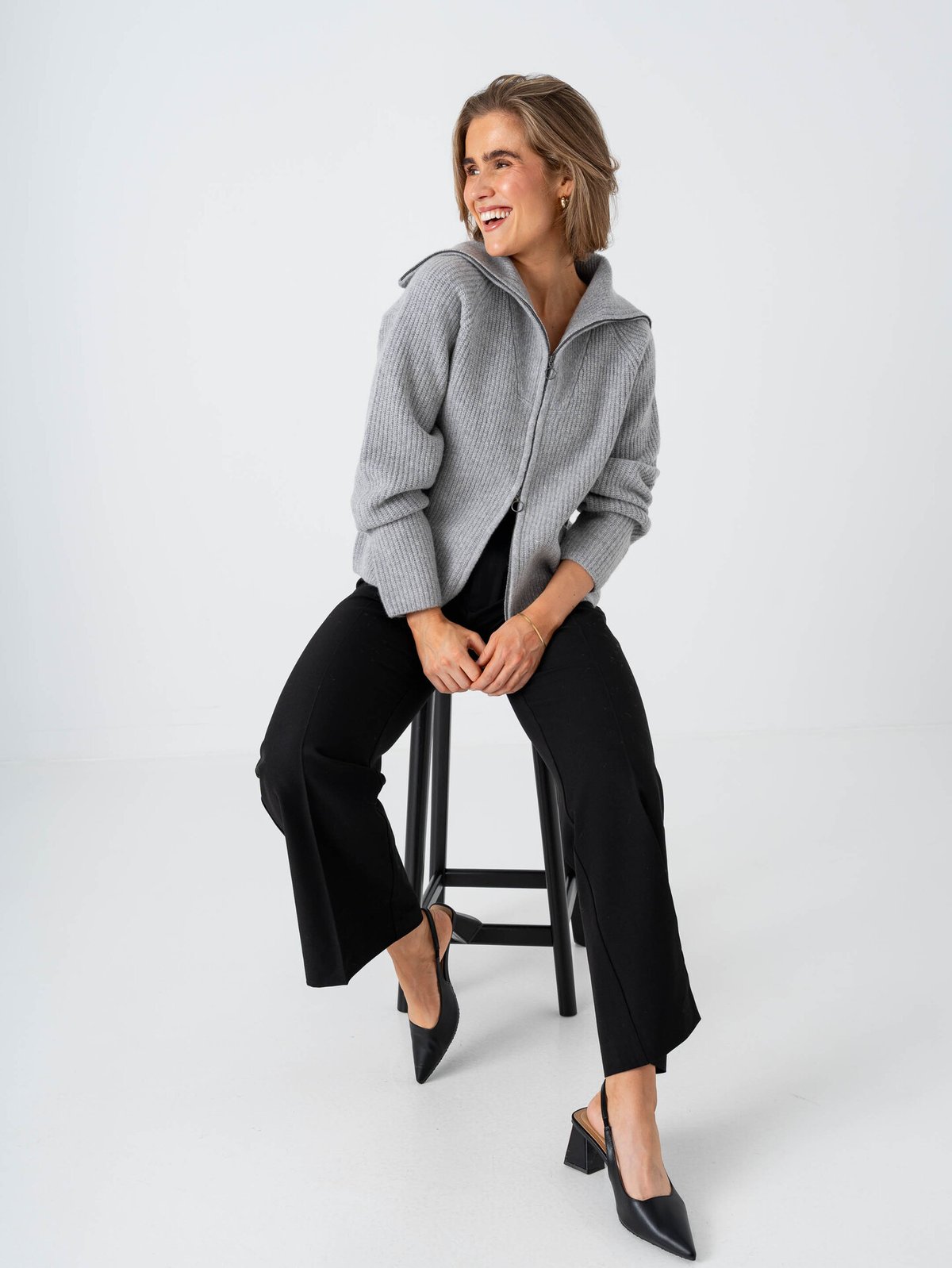 Comprimé Boucle Sweater Grey Melange