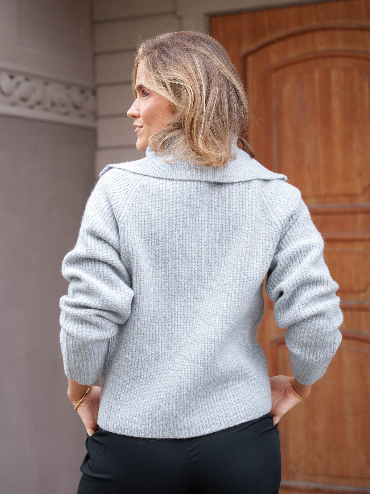 Comprimé Boucle Sweater Grey Melange