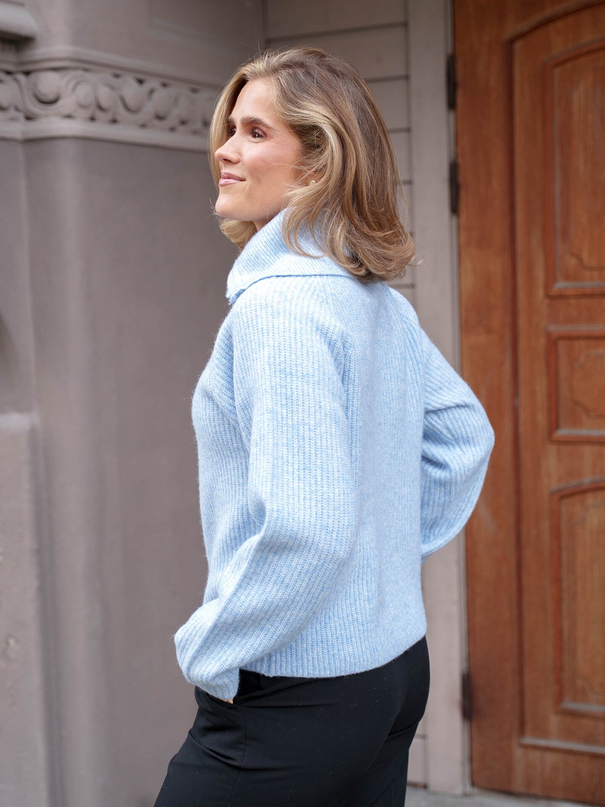 Comprimé Boucle Sweater Light Blue