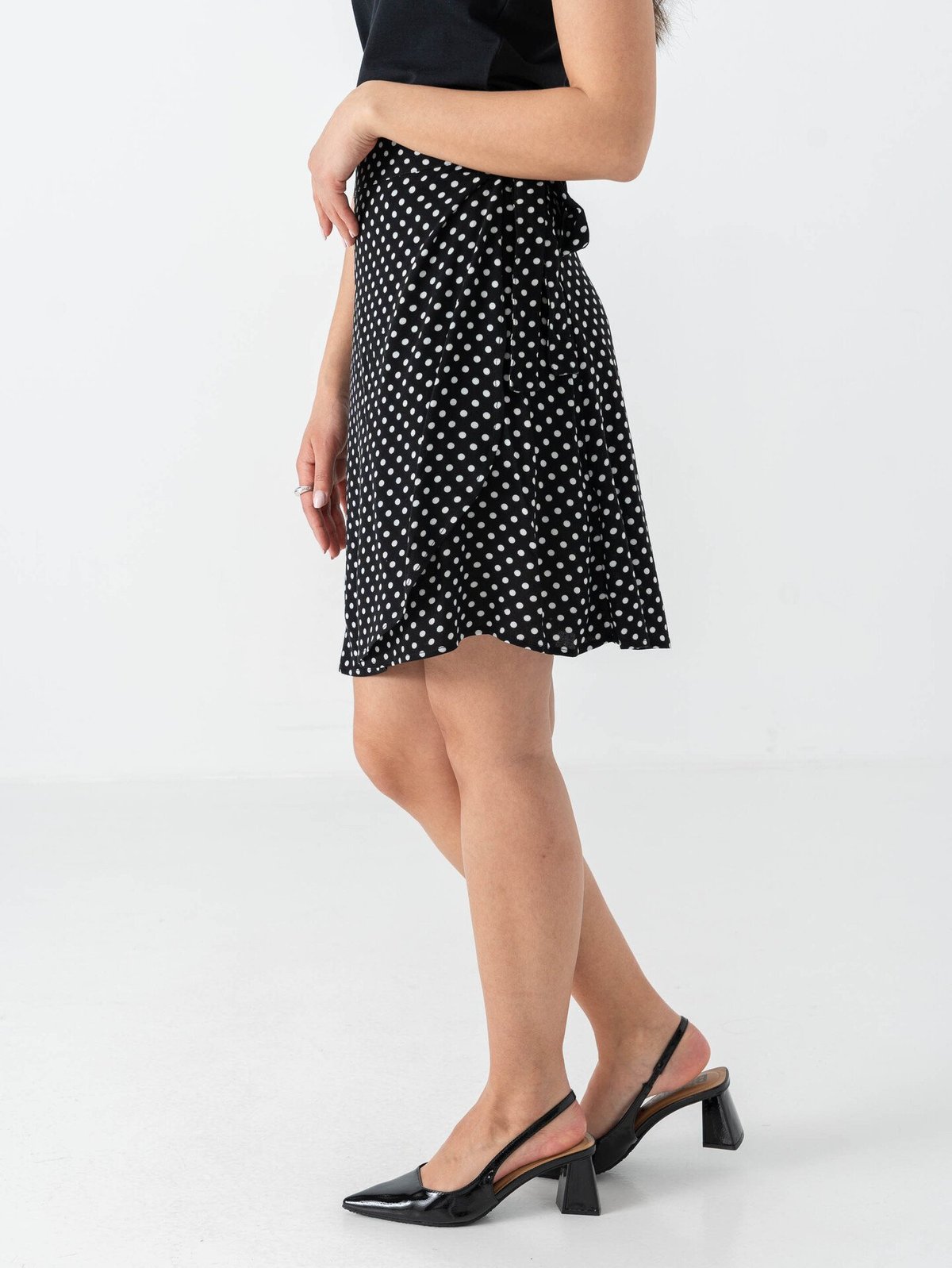 Comprimé Wrap Skirt Mini Black / White