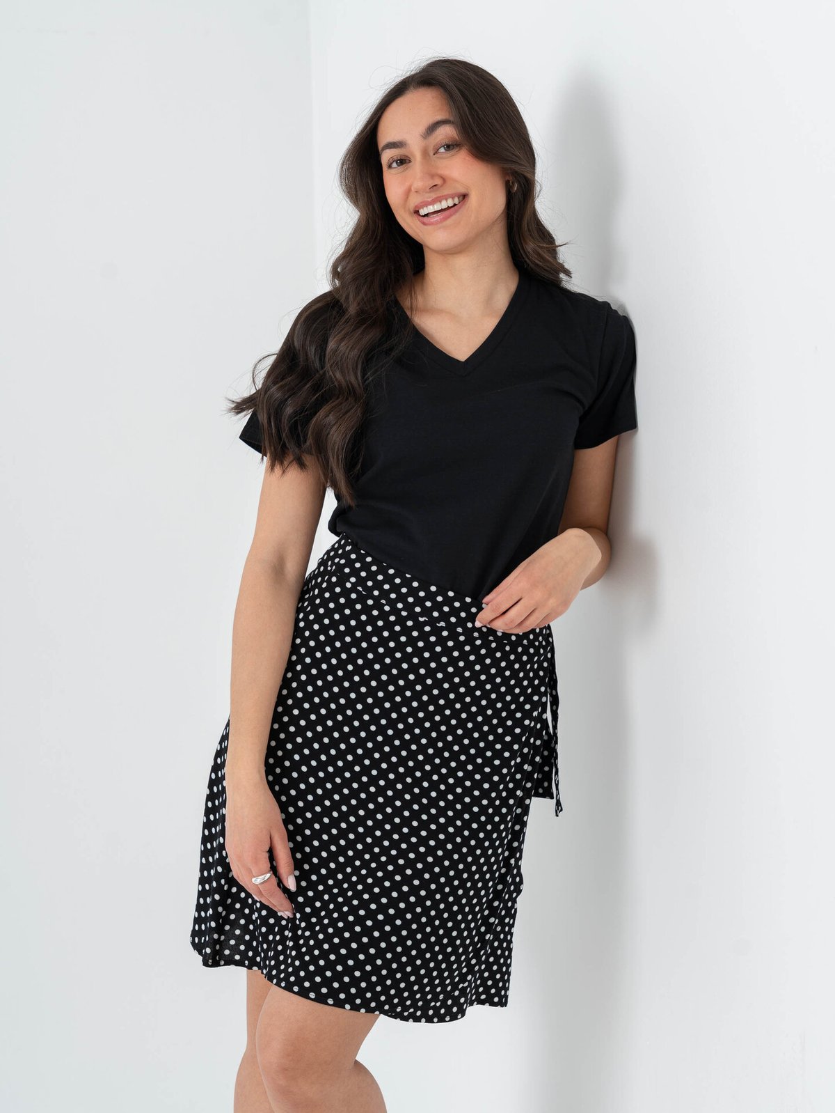 Comprimé Wrap Skirt Mini Black / White