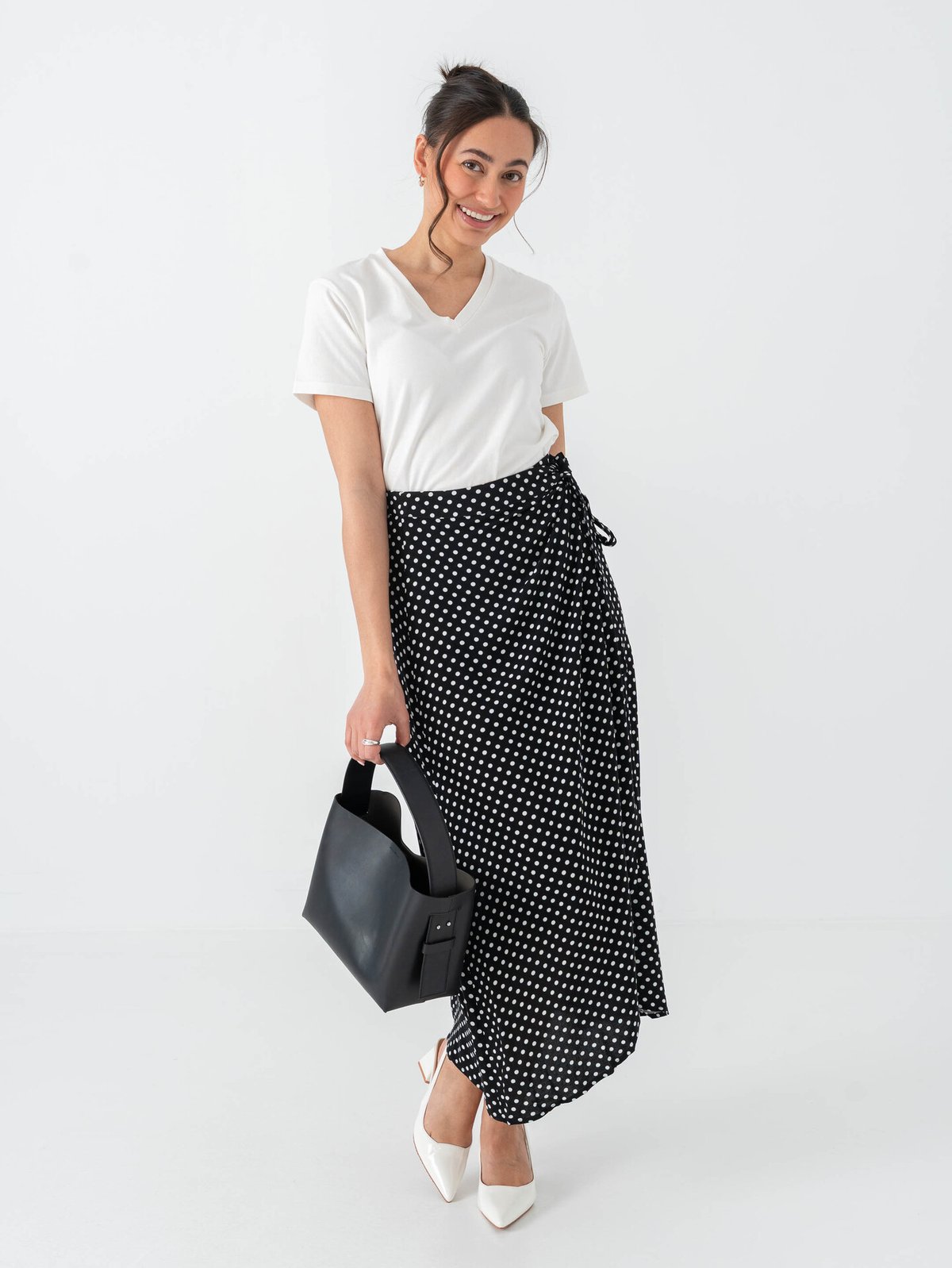 Comprimé Wrap Skirt Black / White