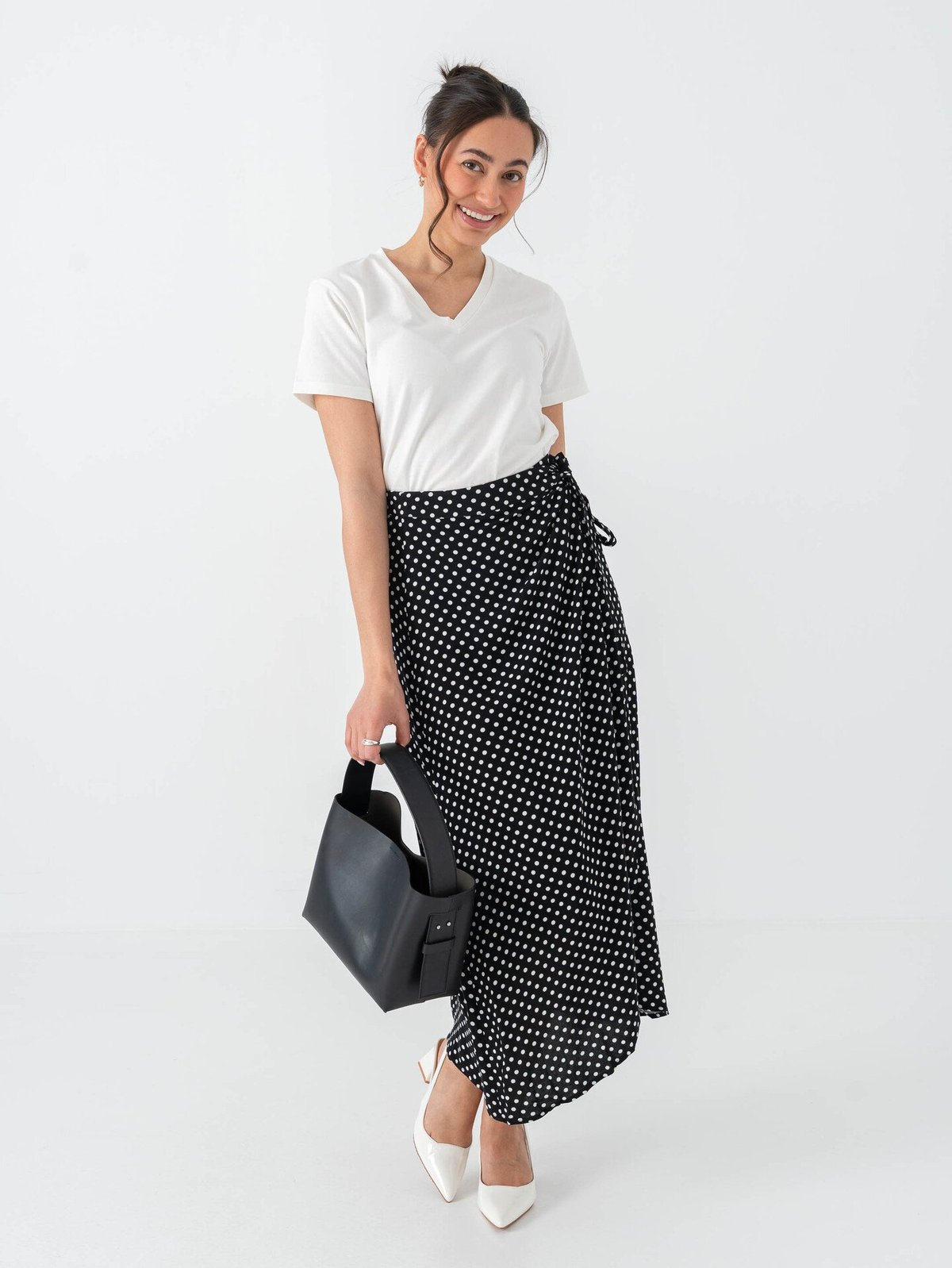 Comprimé Wrap Skirt Black / White