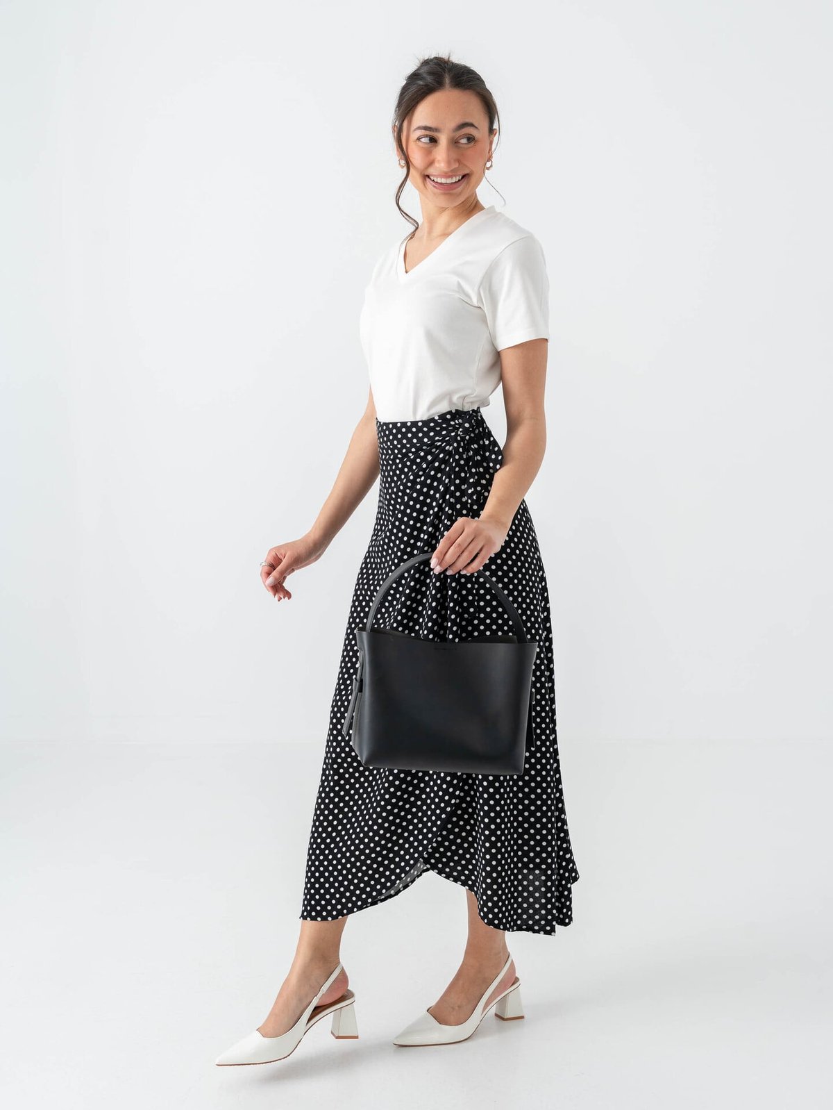 Comprimé Wrap Skirt Black / White