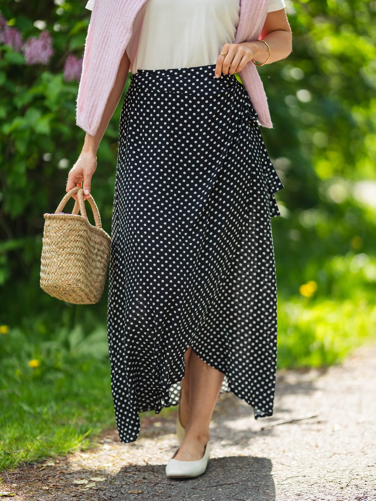 Comprimé Wrap Skirt Black / White