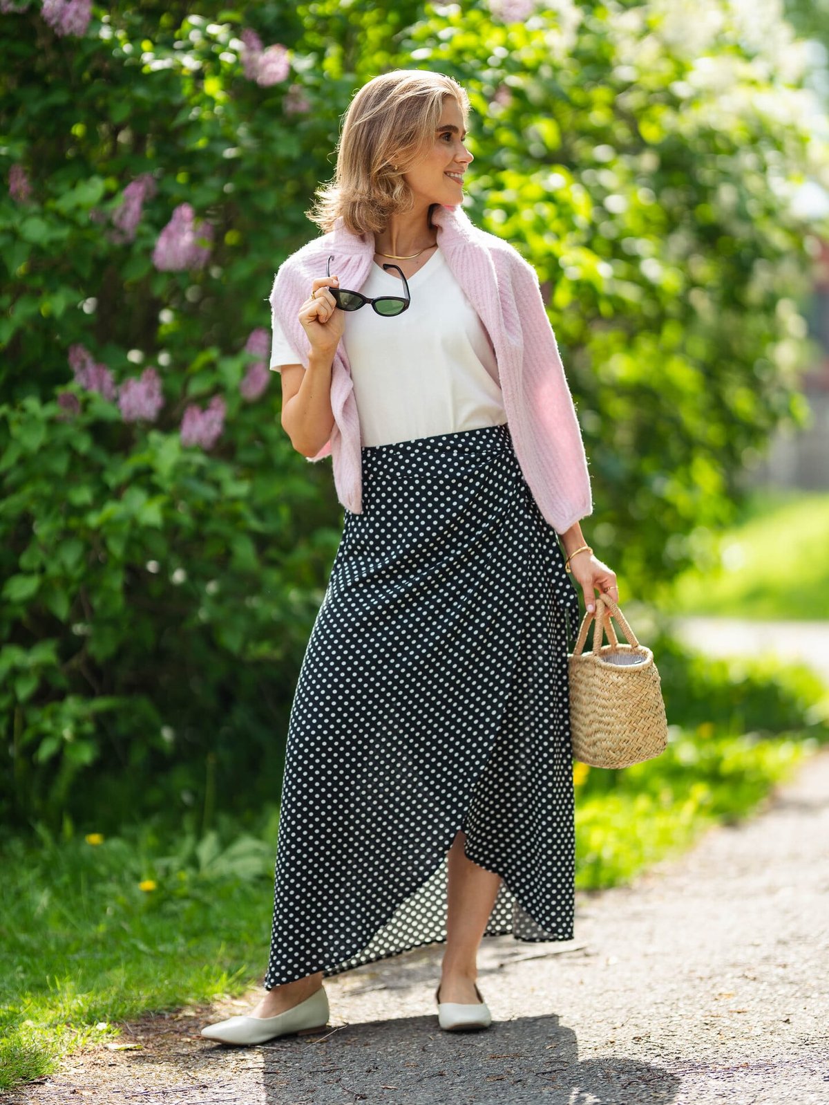 Comprimé Wrap Skirt Black / White