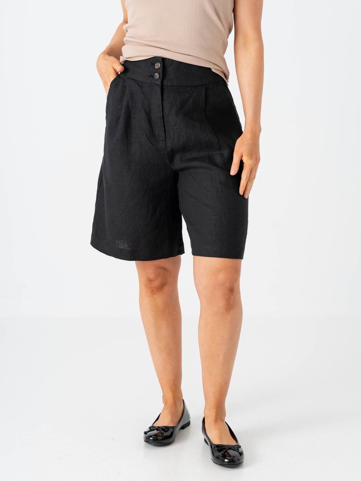 Comprimé Linnen Shorts Black