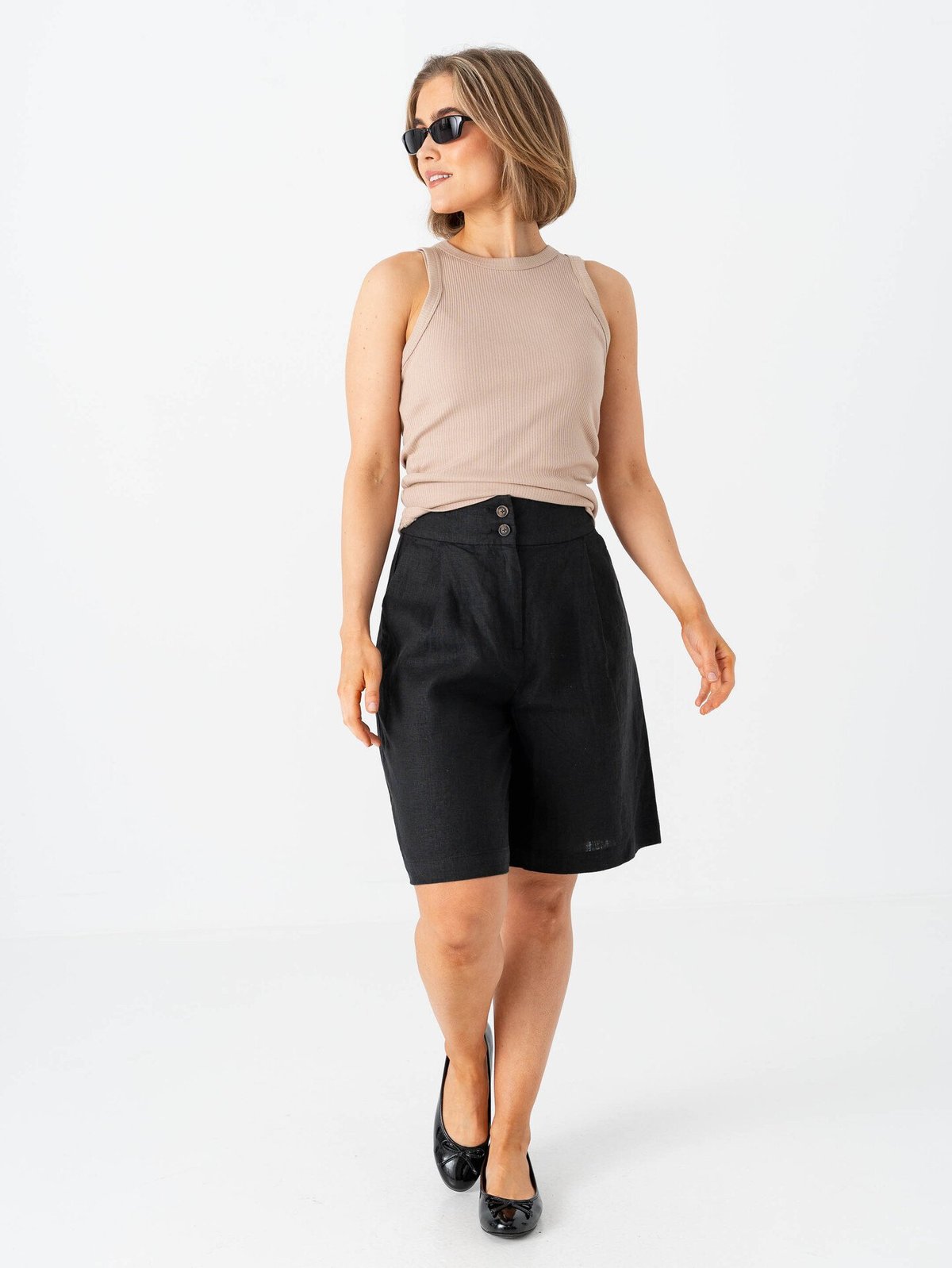 Comprimé Linnen Shorts Black