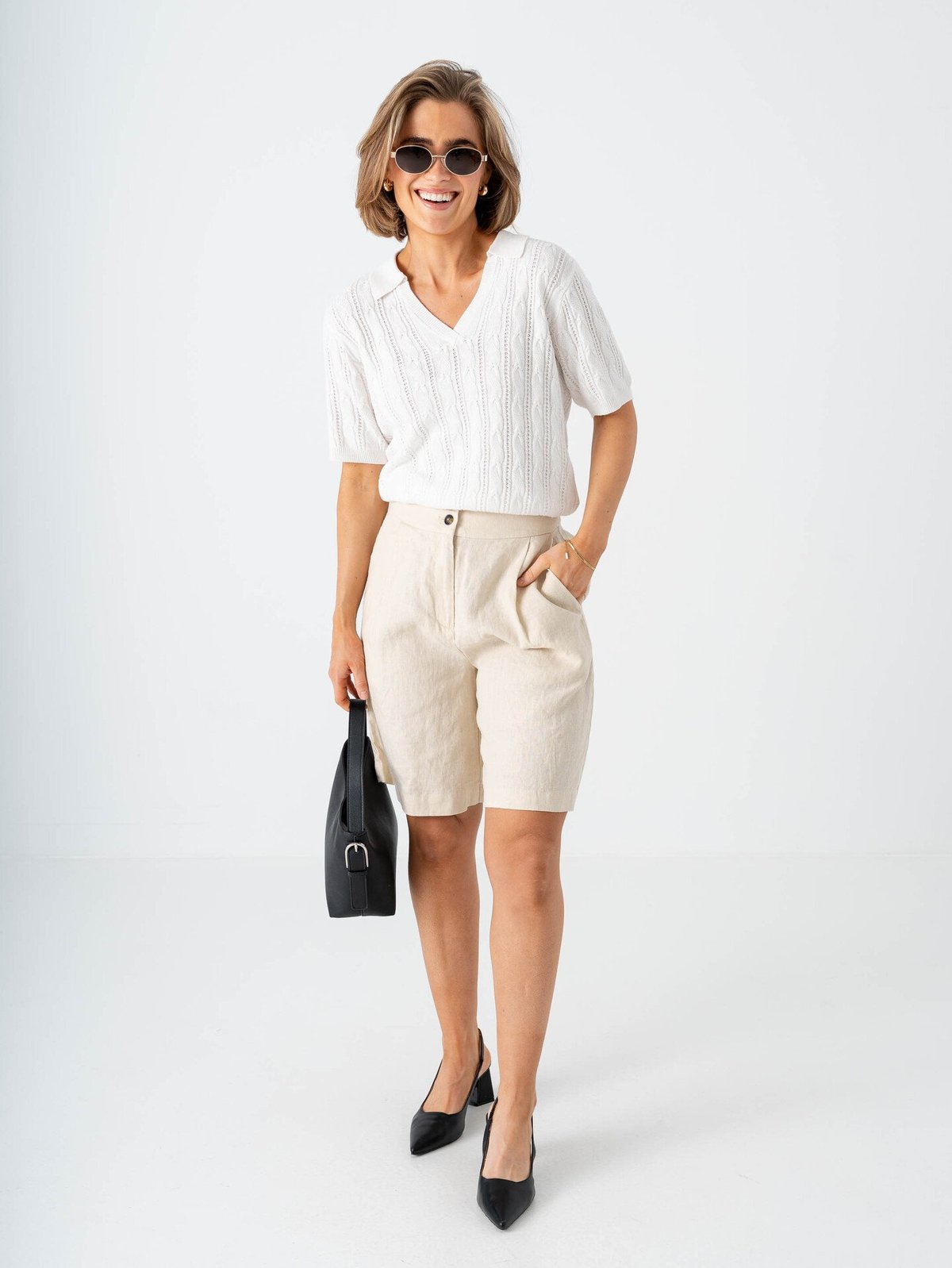 Comprimé Linnen Shorts Oatmeal