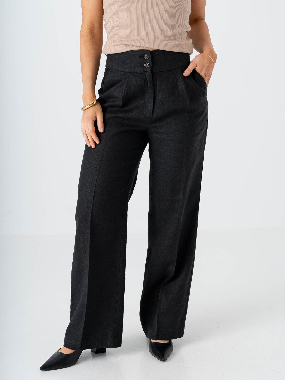 Comprimé Linnen Pant Black