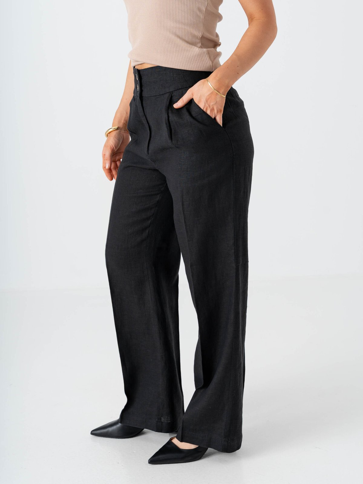 Comprimé Linnen Pant Black