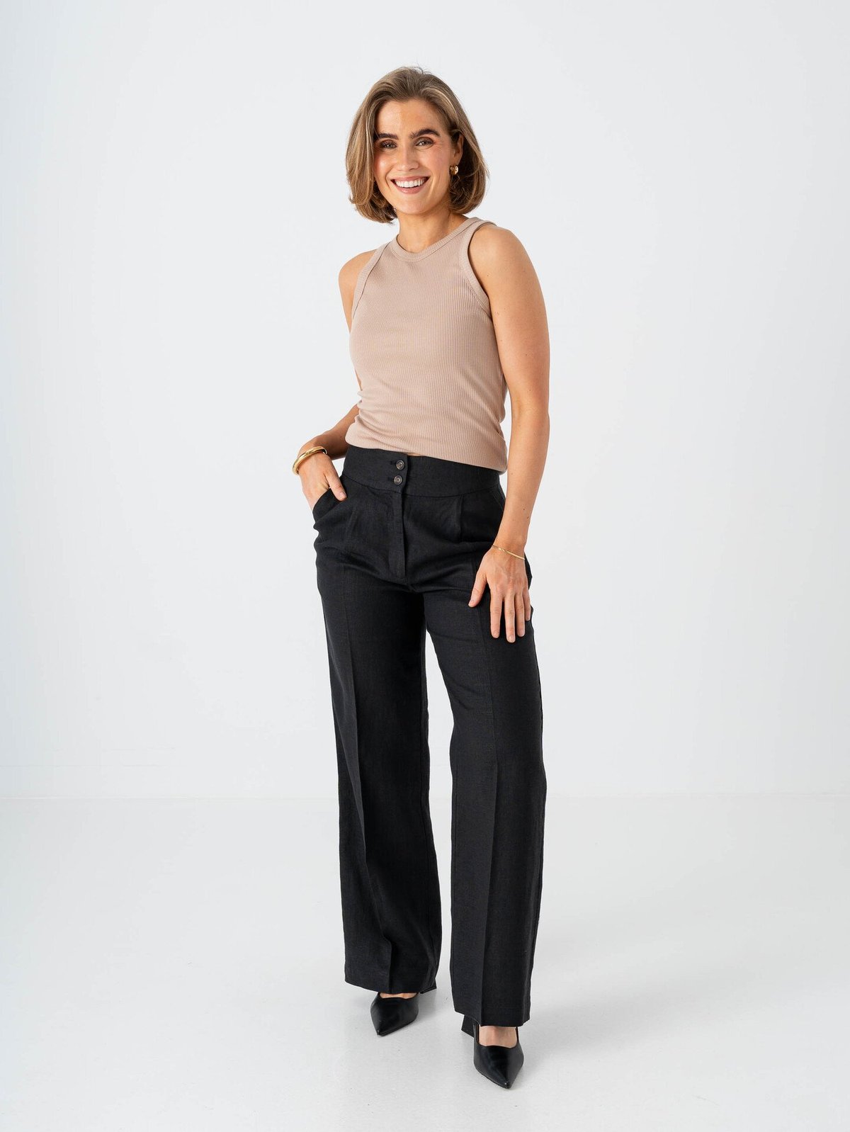 Comprimé Linnen Pant Black