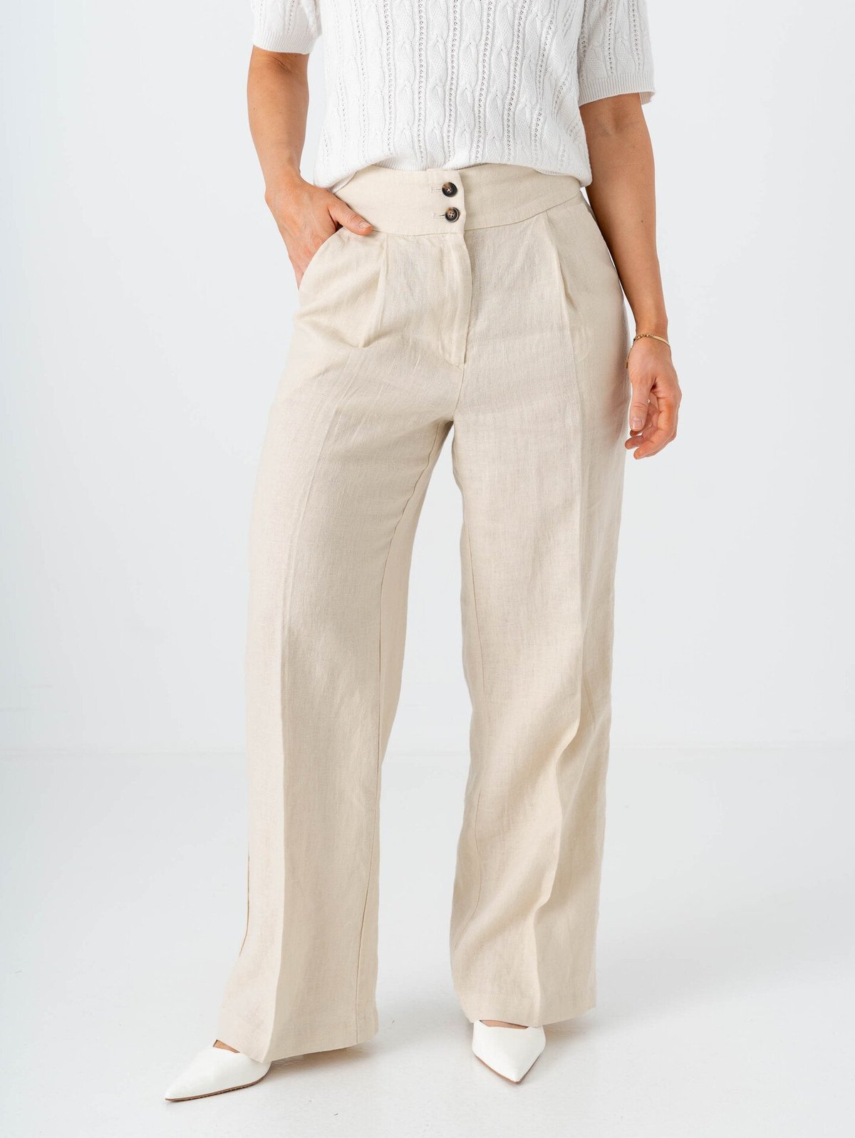 Comprimé Linnen Pant Oatmeal