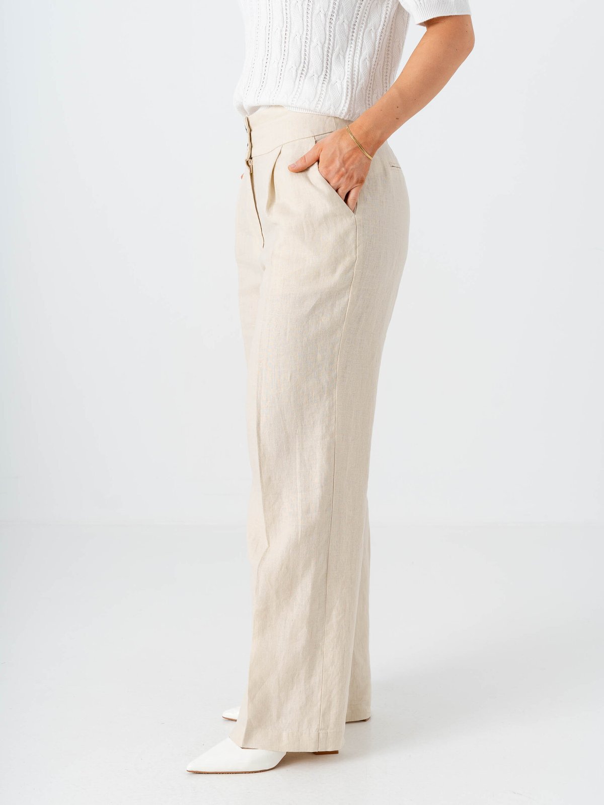 Comprimé Linnen Pant Oatmeal