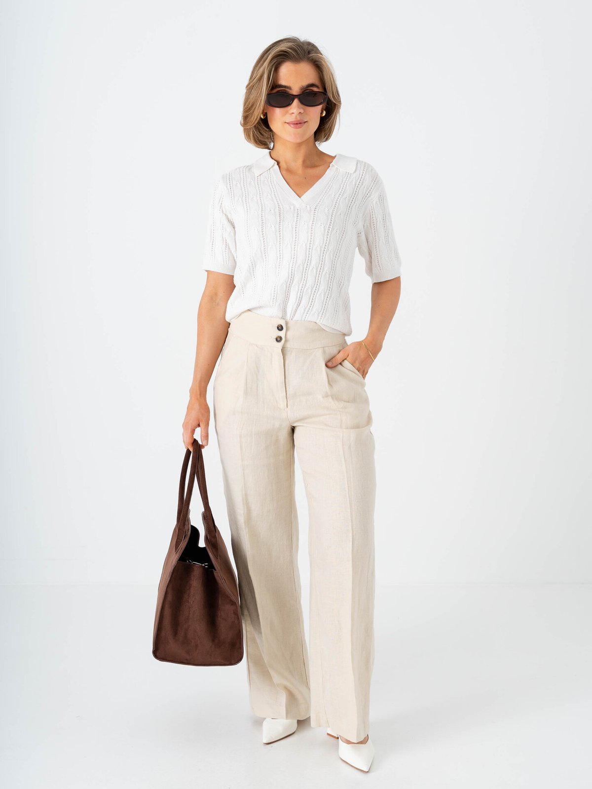 Comprimé Linnen Pant Oatmeal