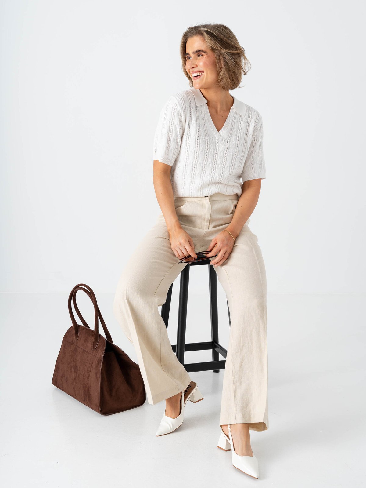 Comprimé Linnen Pant Oatmeal