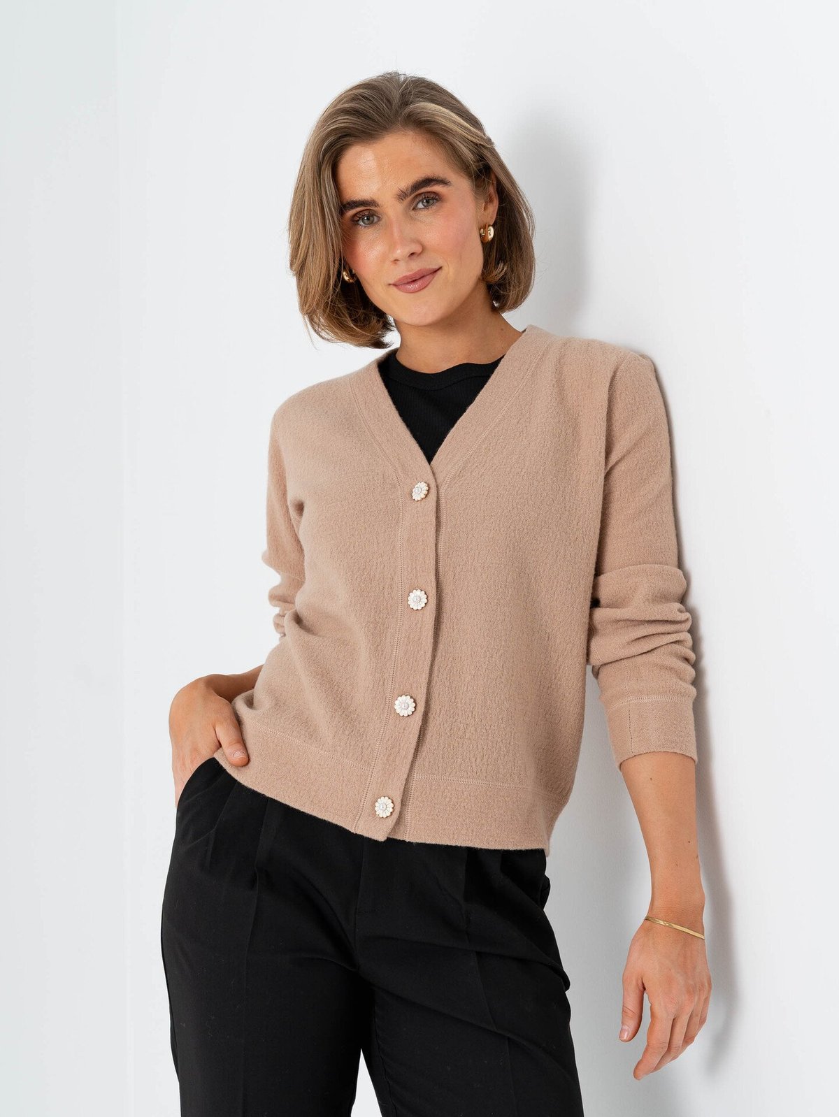 Comprimé Boiled Cardigan Nude