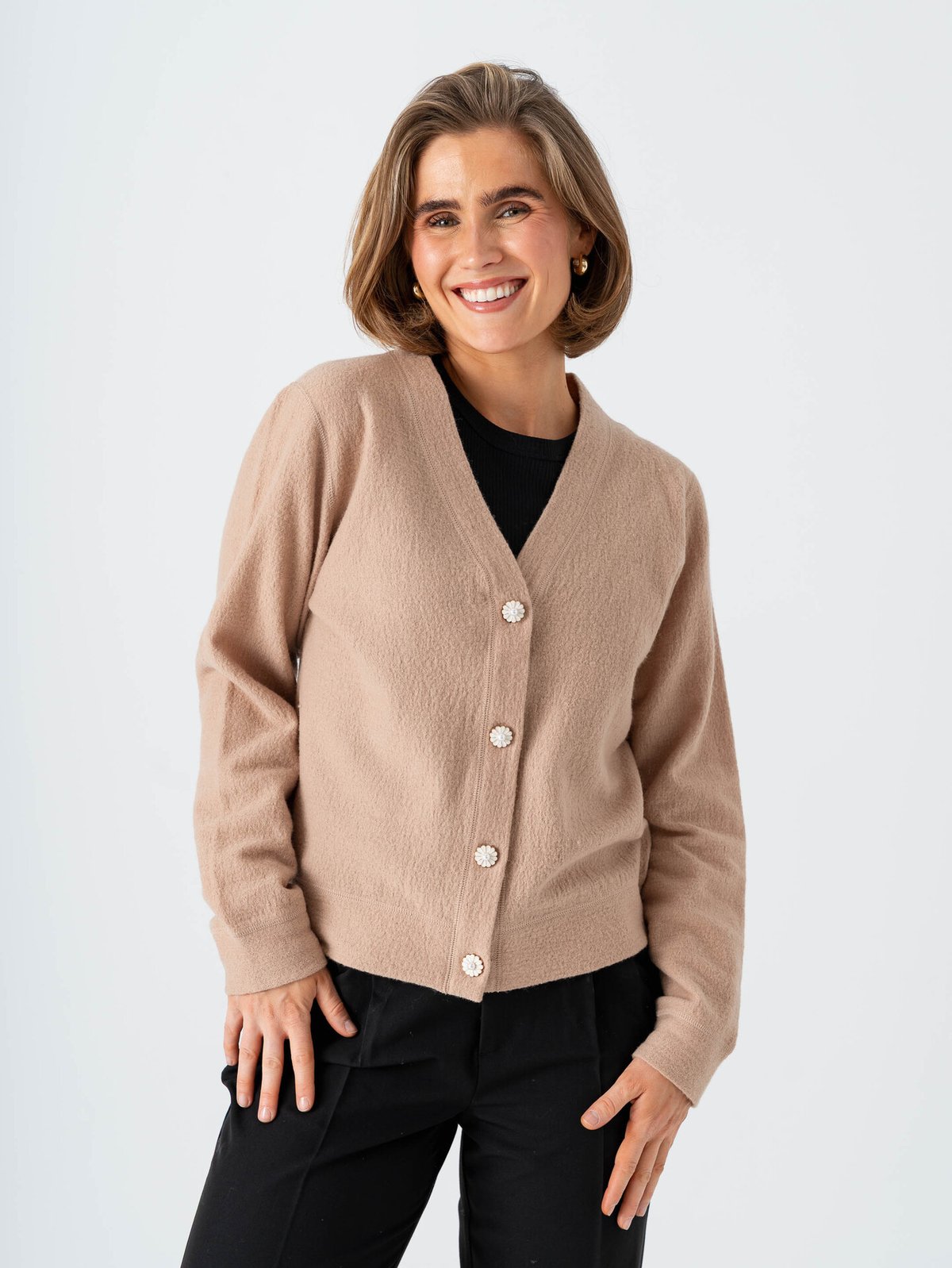 Comprimé Boiled Cardigan Nude
