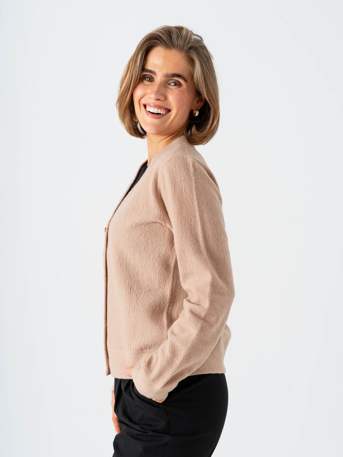 Comprimé Boiled Cardigan Nude