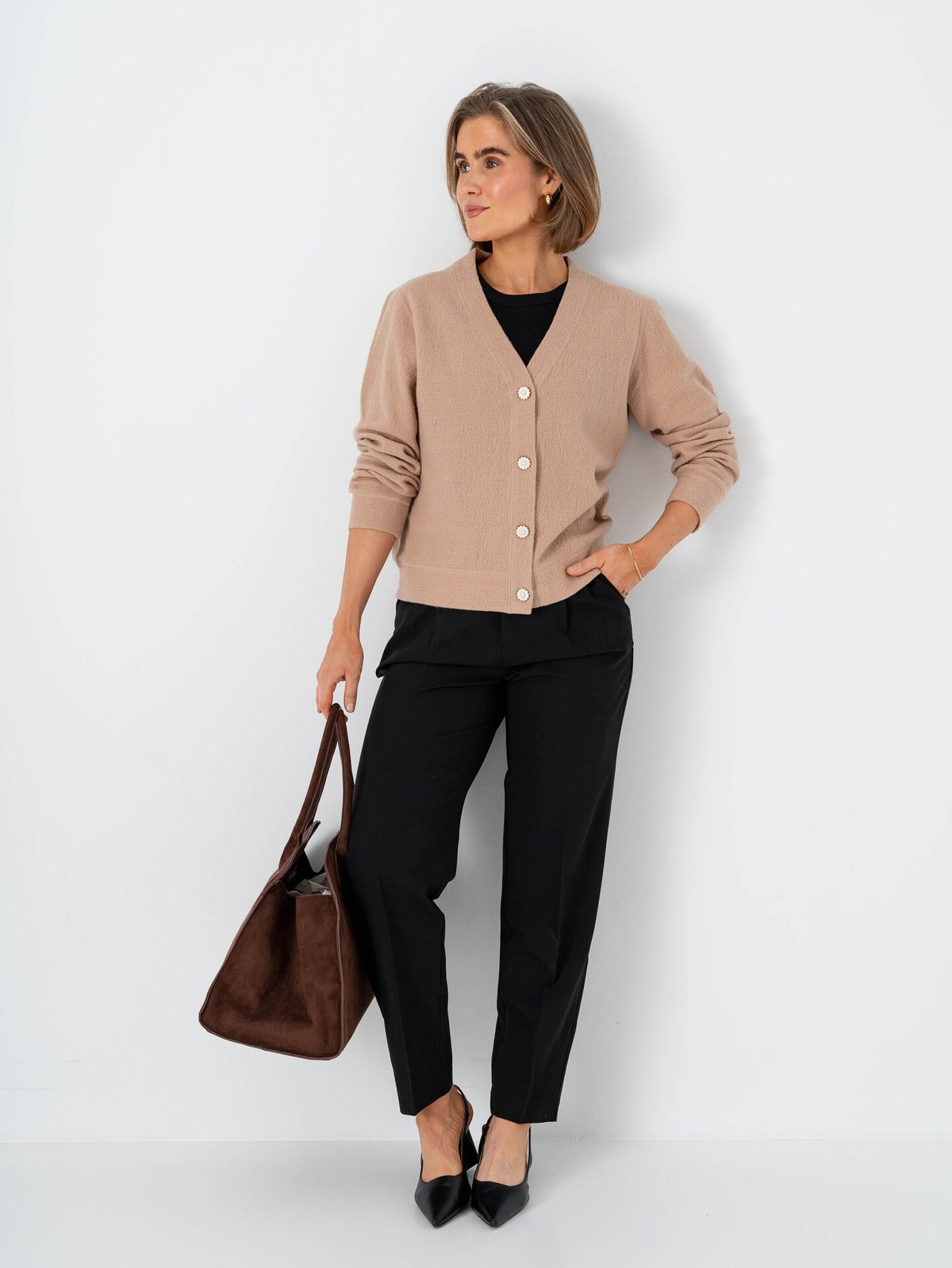 Comprimé Boiled Cardigan Nude