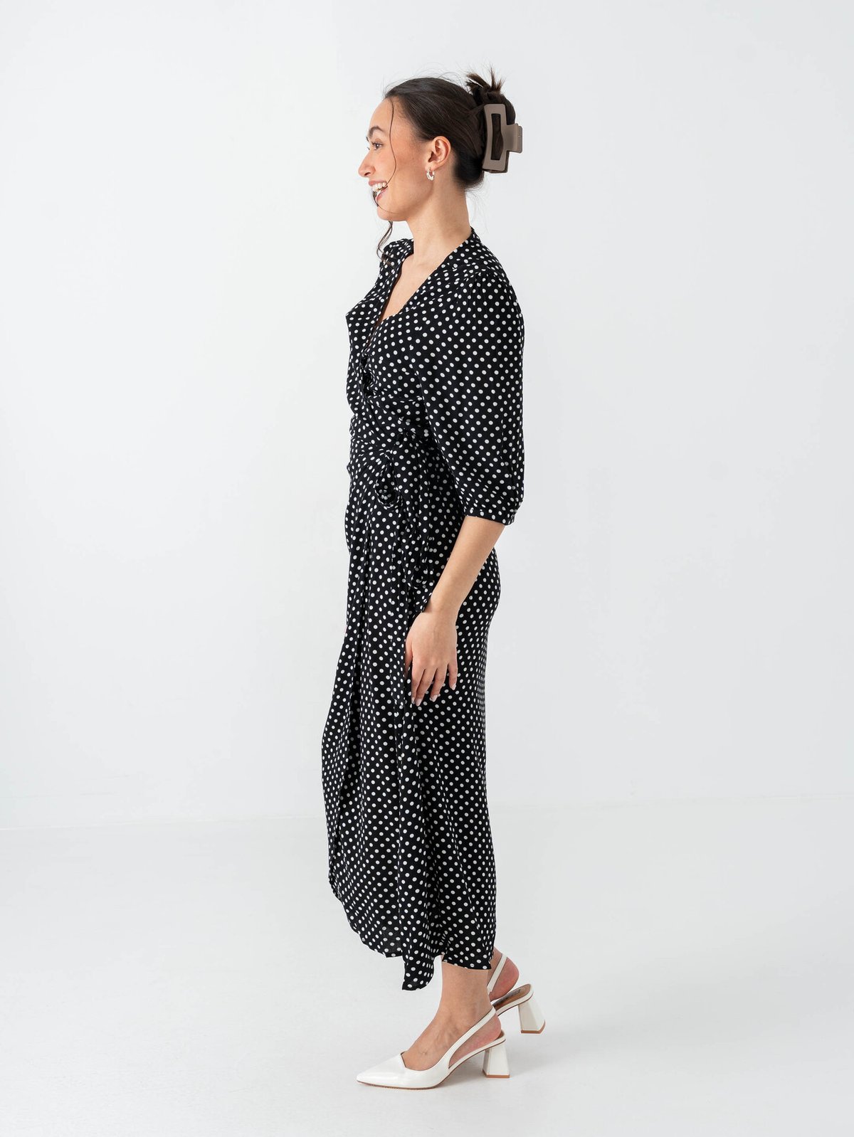 Comprimé Wrap Dress 01 Black / White