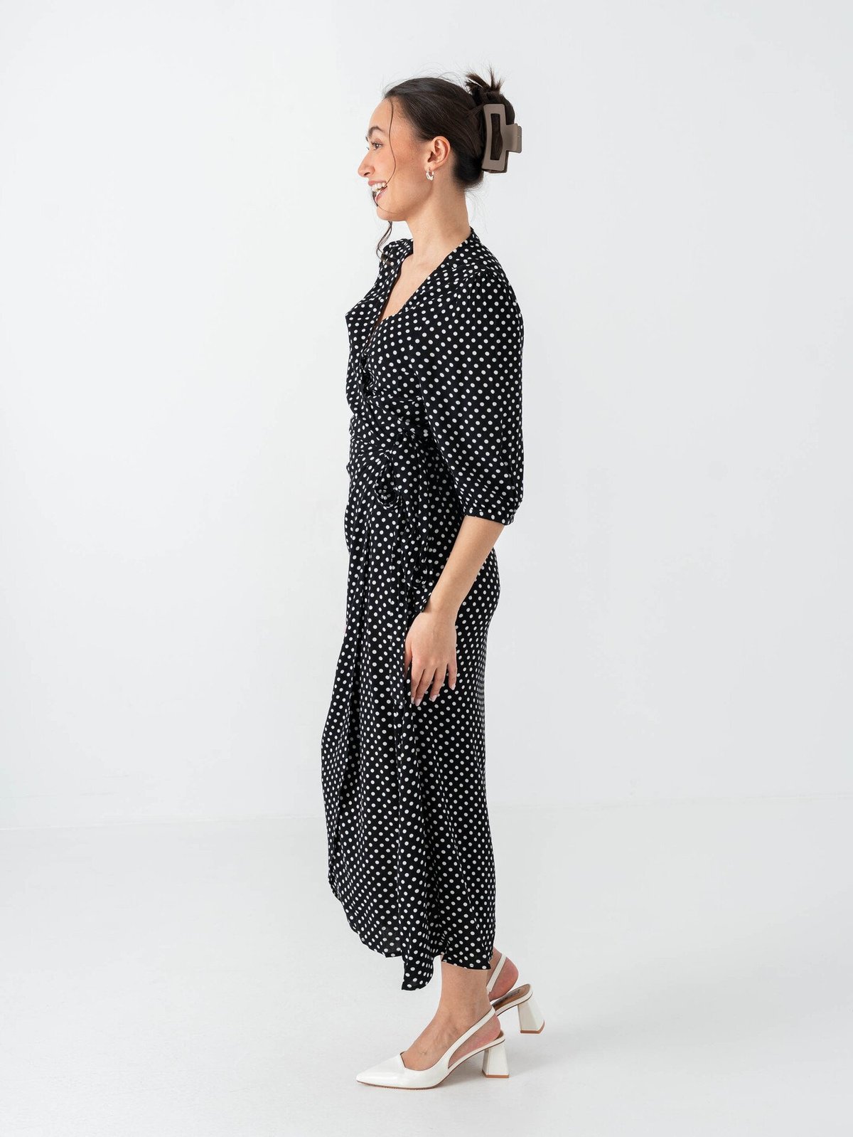 Comprimé Wrap Dress 01 Black / White