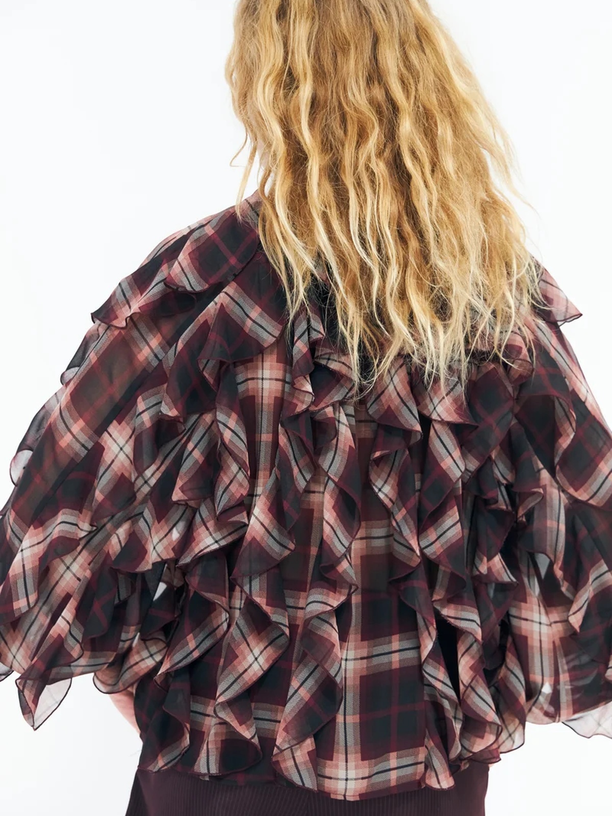 Cras Rya Blouse Bordeau Check