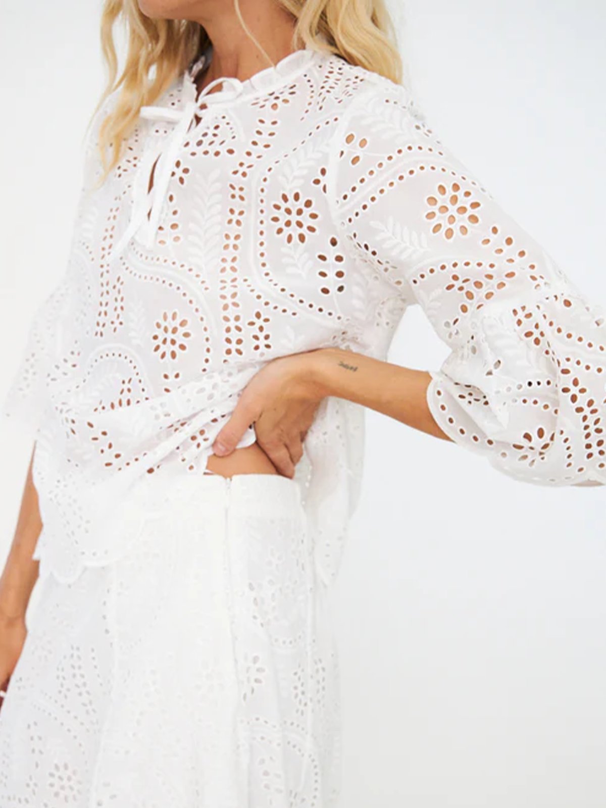 Cras Briza Blouse White