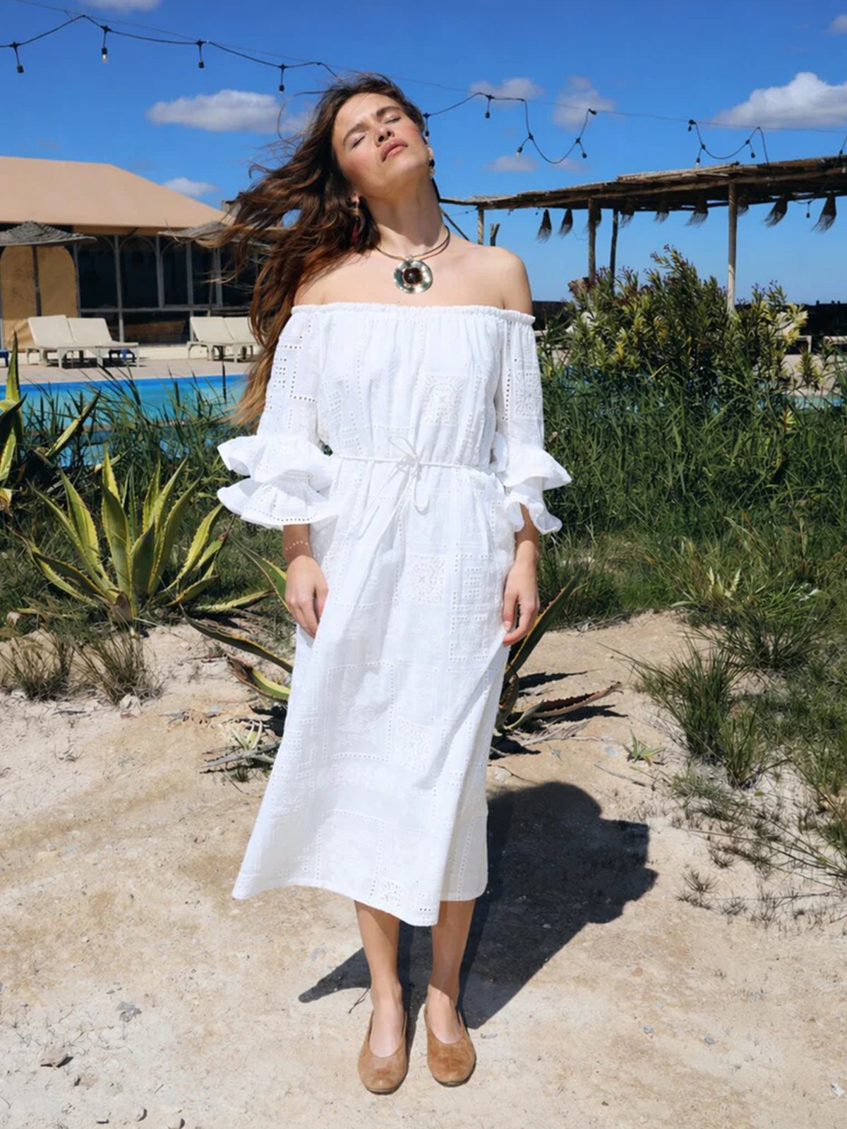 Cras Ita Dress White