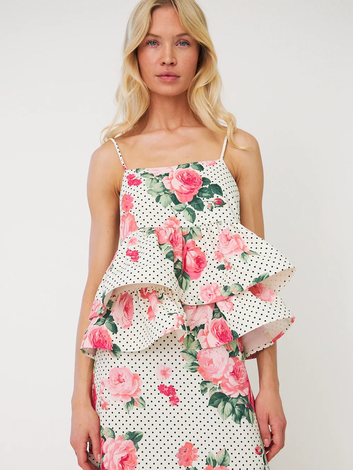 Cras Joselle Top Polka Rose