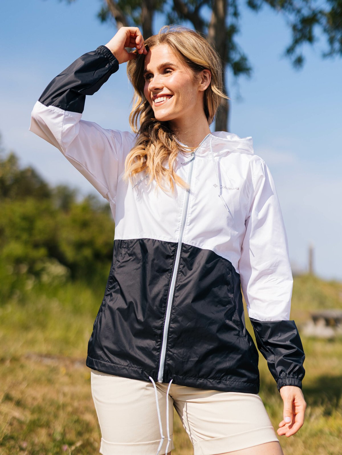 Columbia Flash Forward Windbreaker White, Black