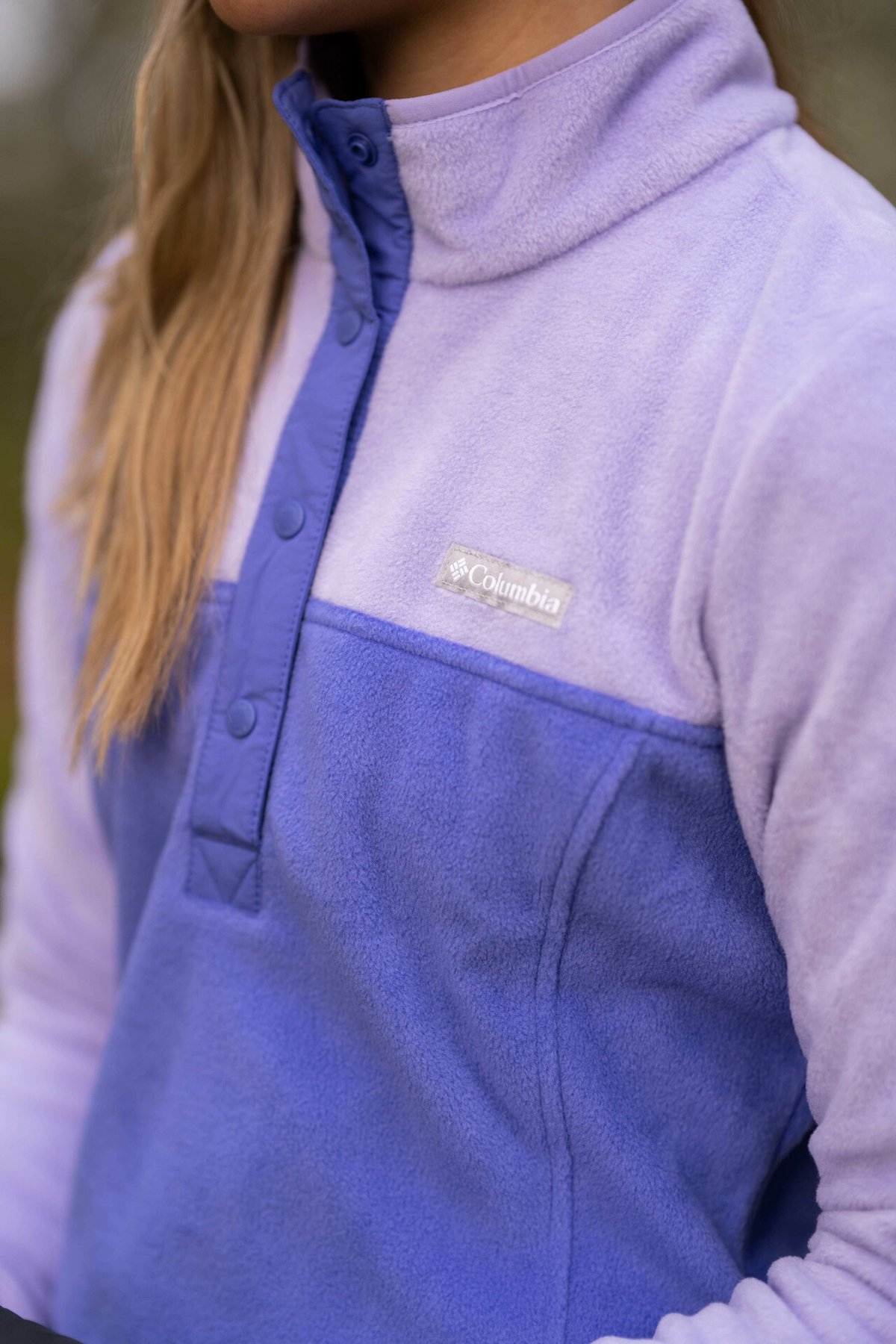 Columbia Benton Springs 1/2 Snap Pullover Purple Lotus, Frosted Purple