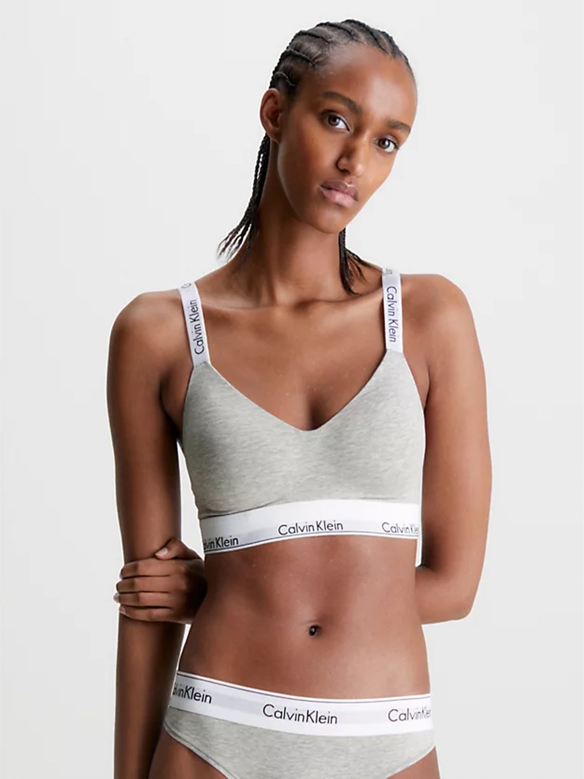 Calvin Klein Light Lined Bralette Grey Heather