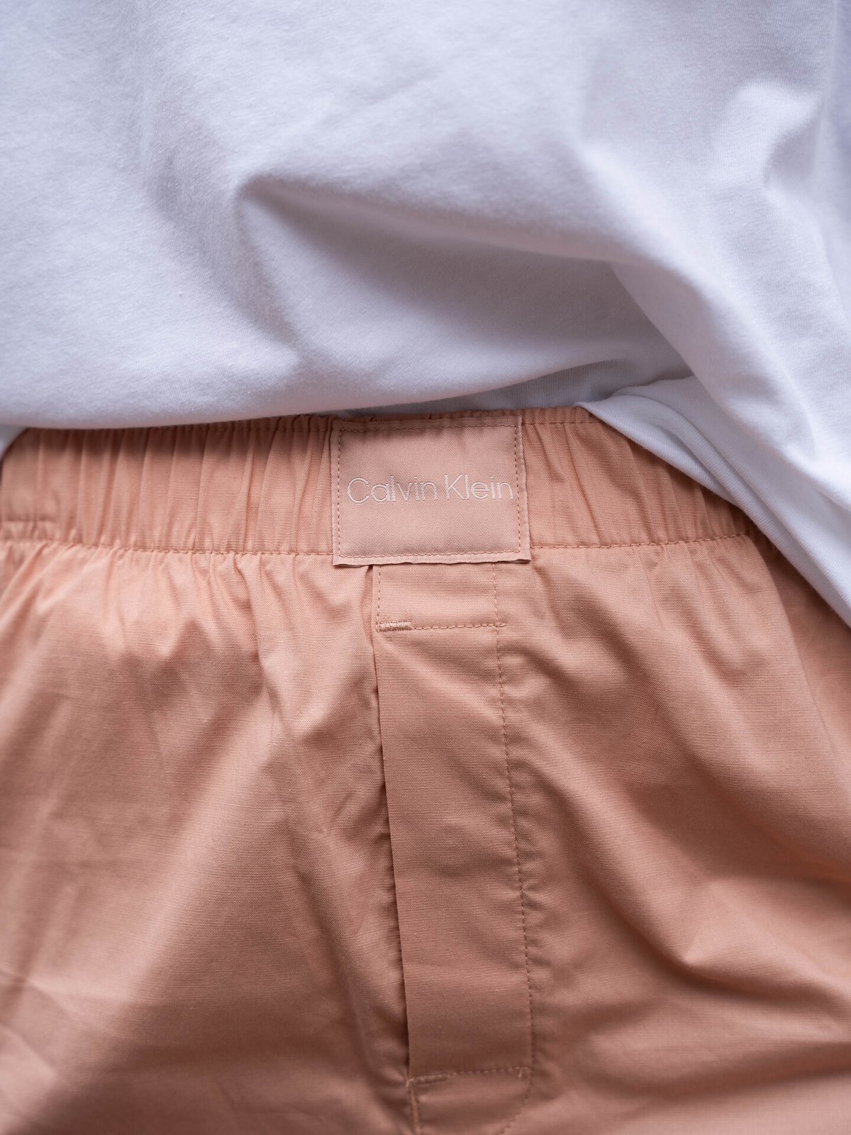 Calvin Klein Short Sleeve Short Set Top: White / Bottom: Subtle Bloom