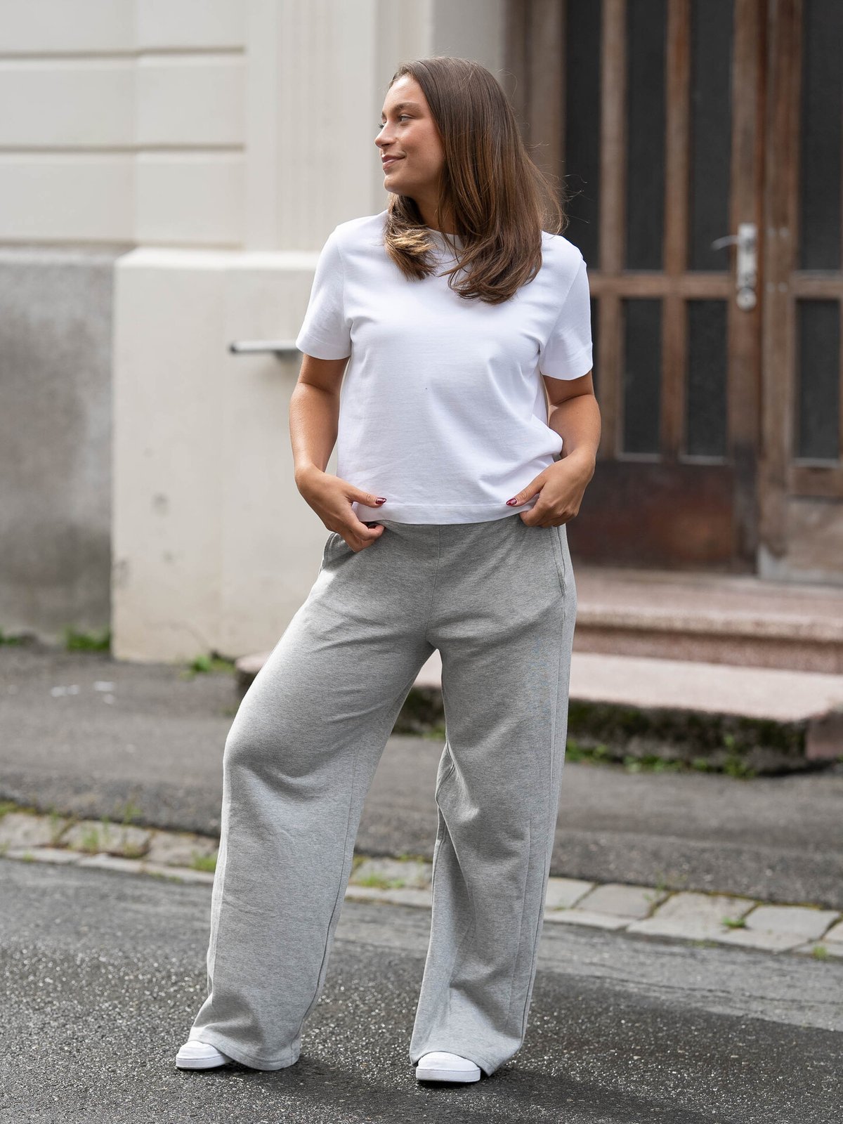 Calvin Klein Wide Leg Pant Grå