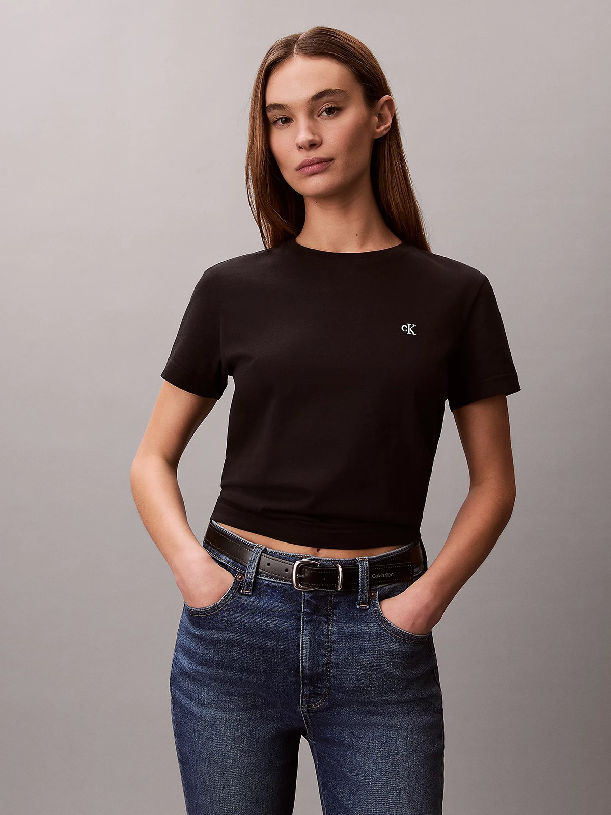 Calvin Klein Short Sleeve Monogram Crew Tee Black
