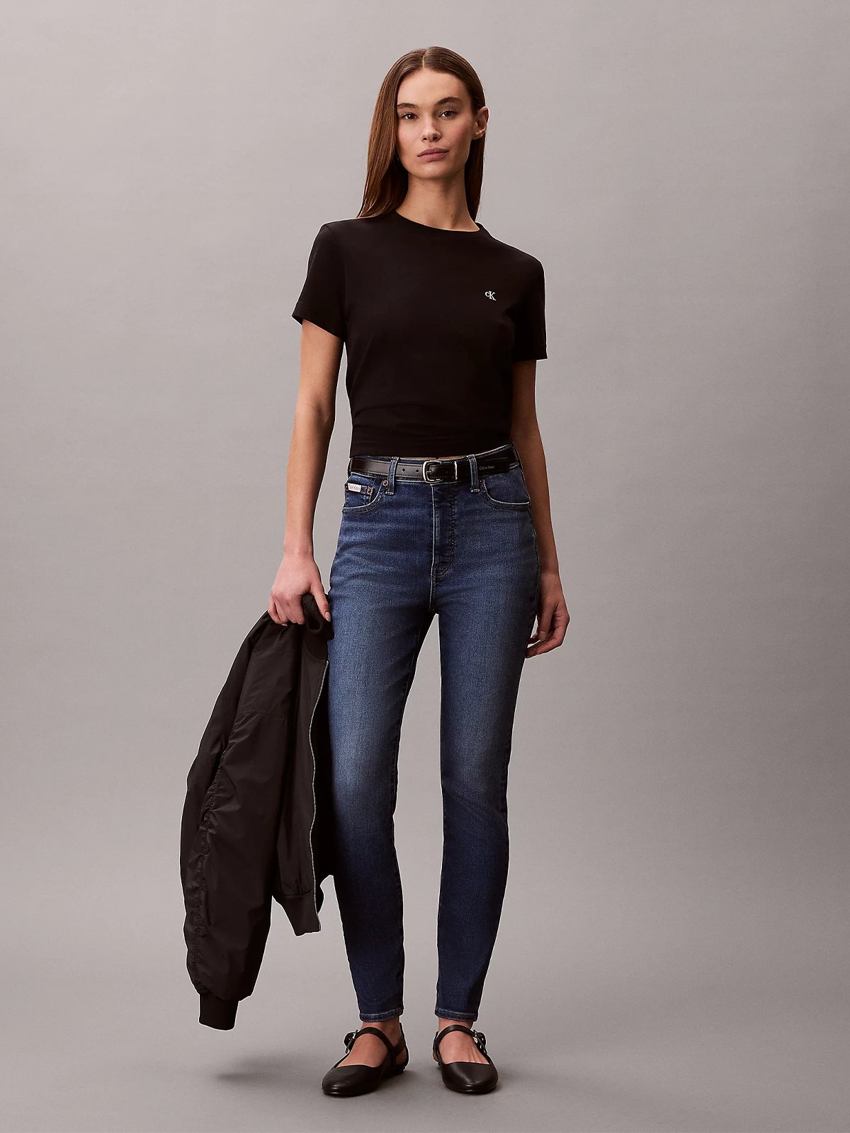 Calvin Klein Short Sleeve Monogram Crew Tee Black