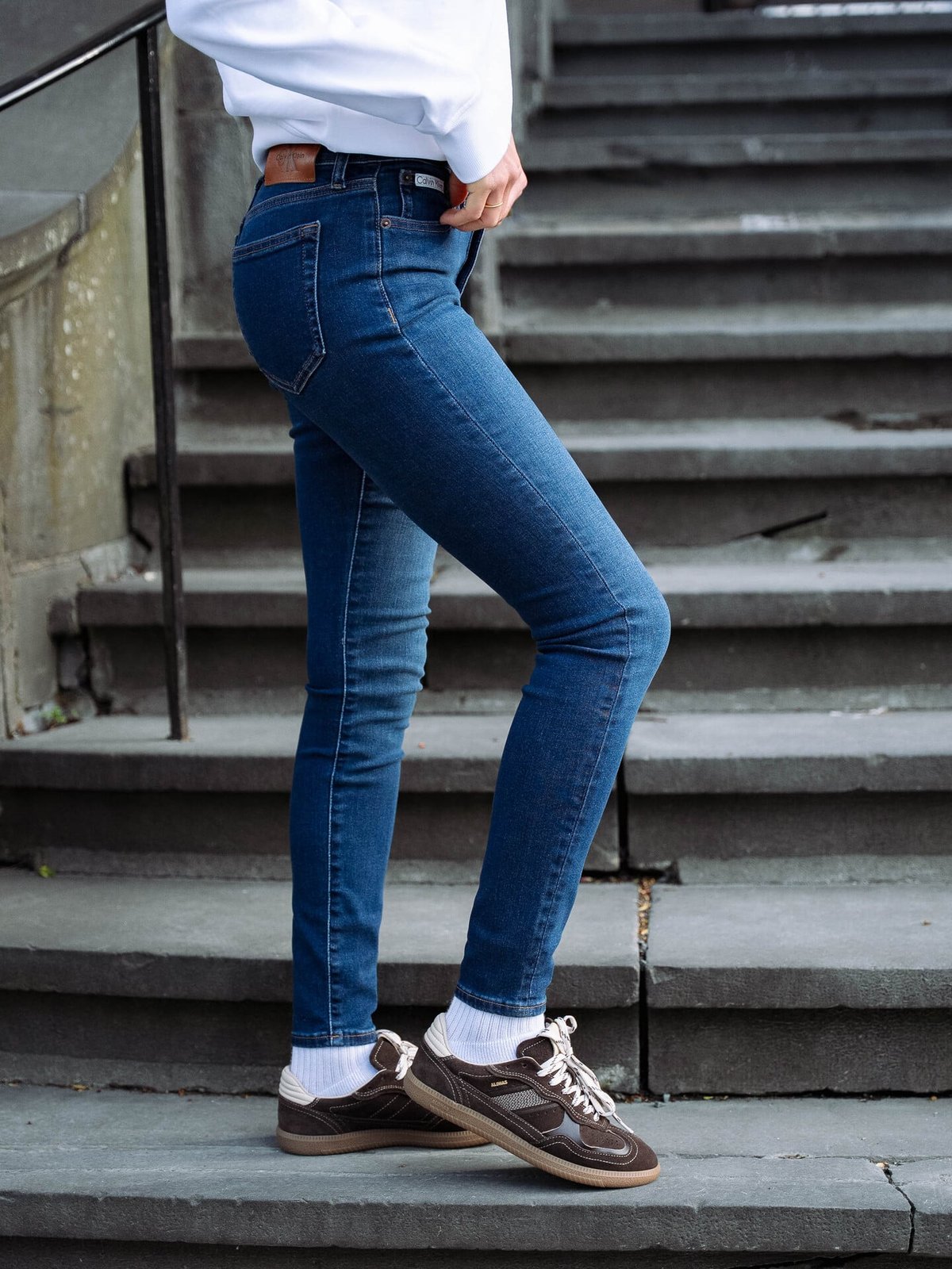 Calvin Klein Mid Rise Skinny Jeans Blue Orbit