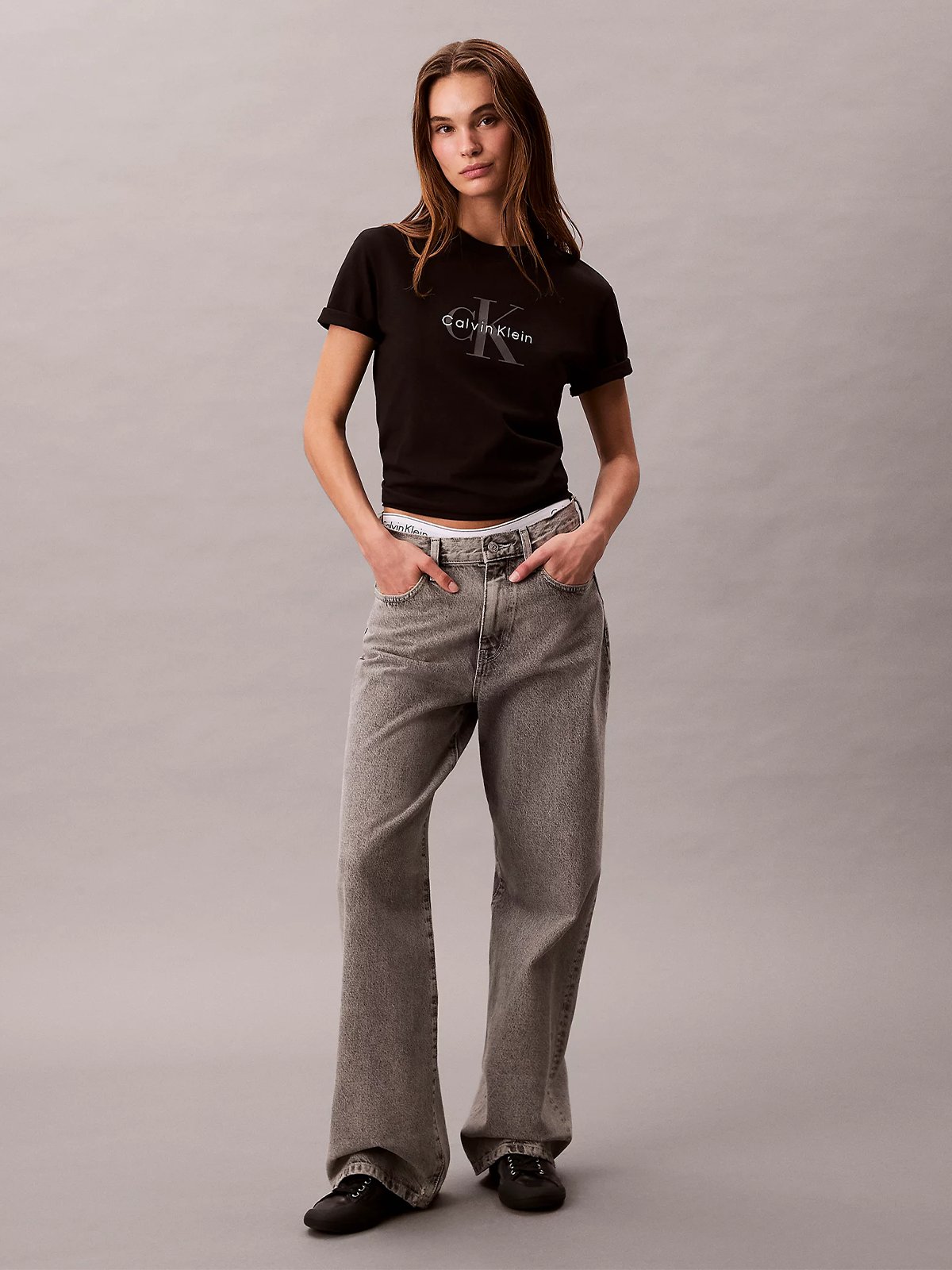 Calvin Klein Hero Short Sleeve Classic Monologo C-Neck Tee Black