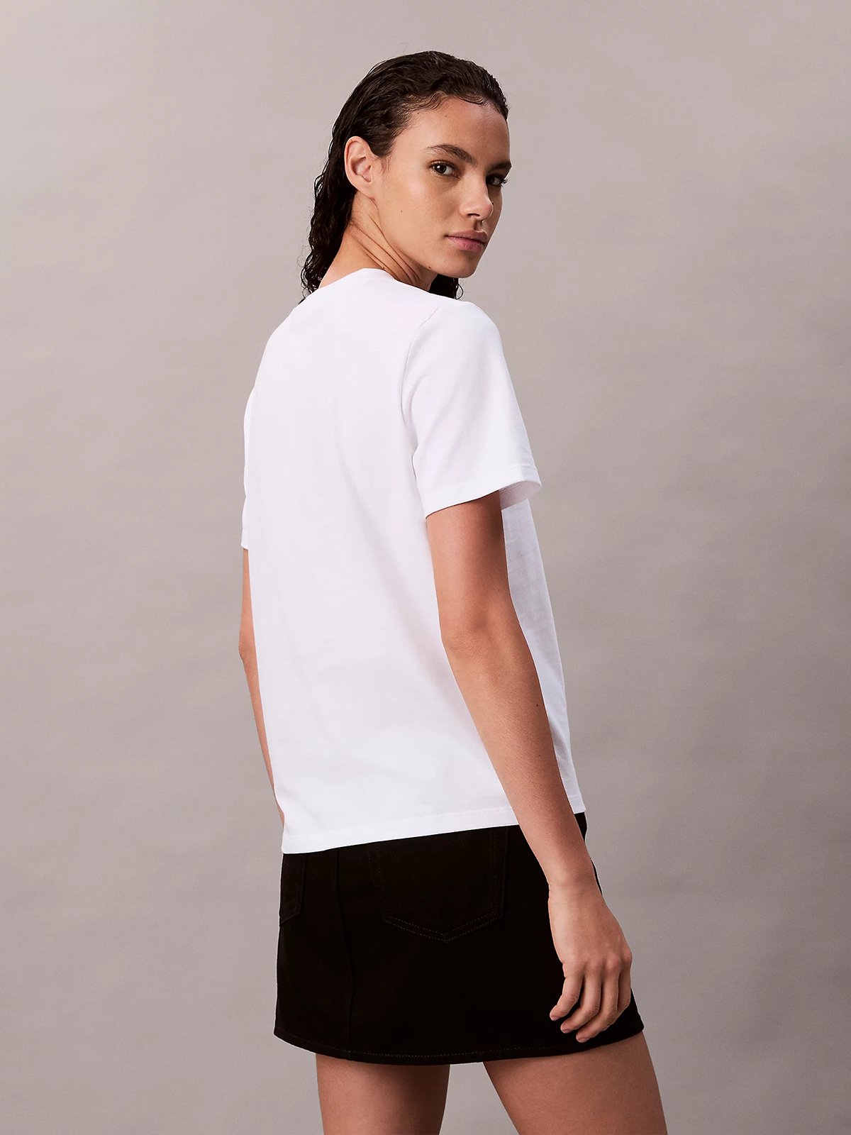 Calvin Klein Hero Short Sleeve Classic Monologo C-Neck Tee Bright White