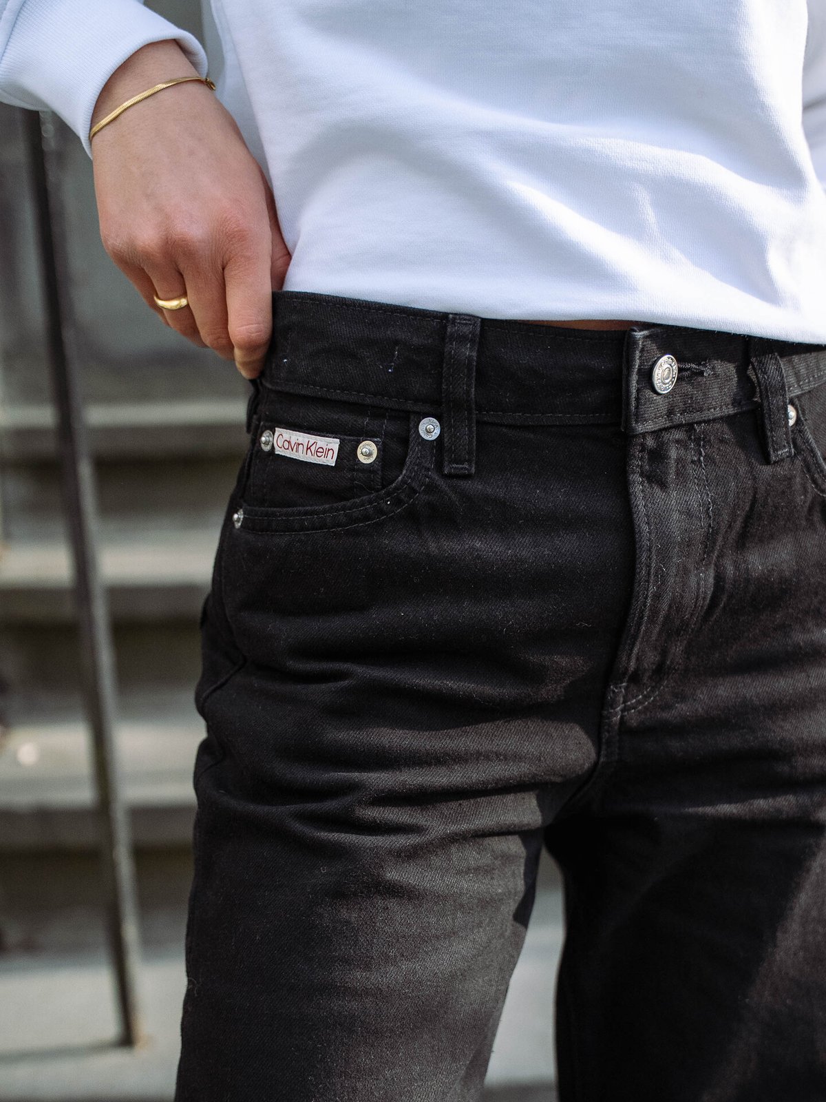 Calvin Klein 90s Straight Jeans Soft Black